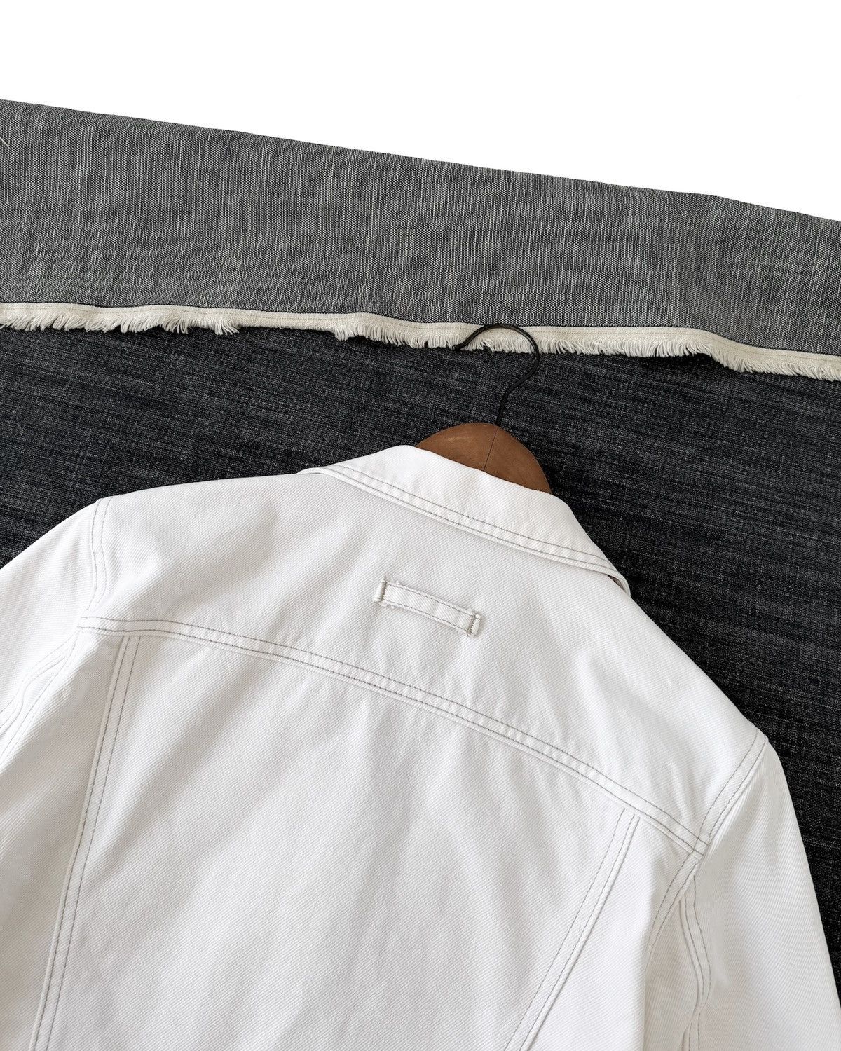 Jean Paul Gaultier VINTAGE90s JEAN PAUL GAULTIER OFF WHITE CROPPED DENIM JACKET Size S / US 4 / IT 40 - 10 Thumbnail