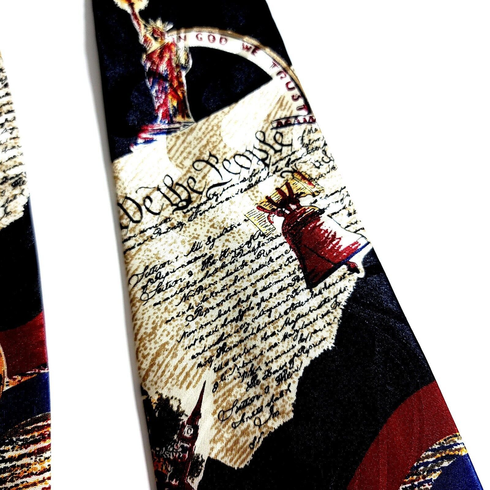 Designer Steven Harris Hand Made Black "We The People" Polyester Amer Size ONE SIZE - 4 Thumbnail