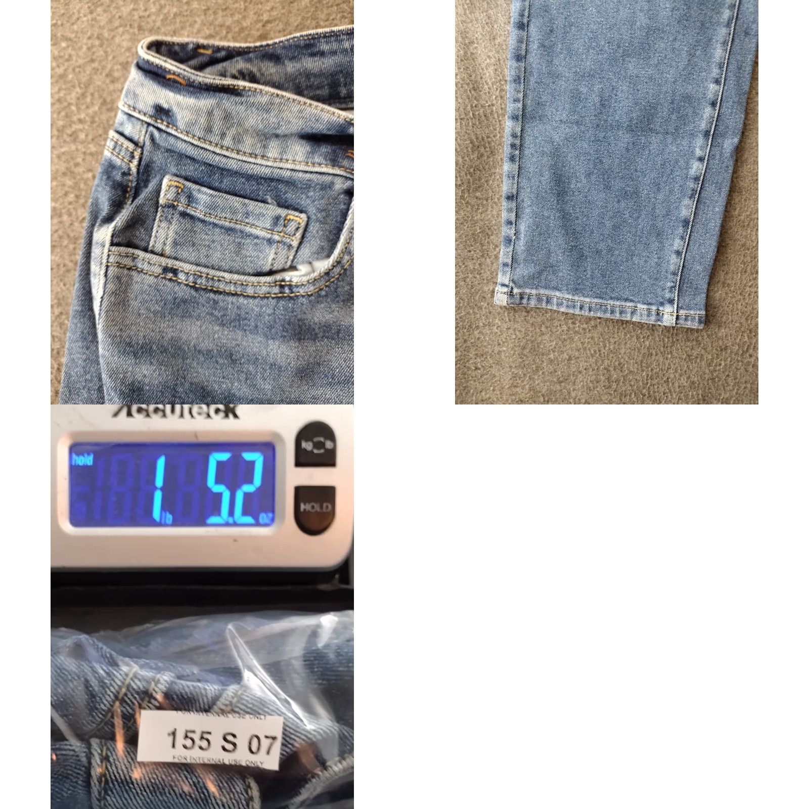 Vintage Unbranded Women's High Rise Straight Denim Jeans Size 14 Grey? Blue? Distressed, Dark Wash, online Size 36" / US 14 / IT 50 - 8 Thumbnail