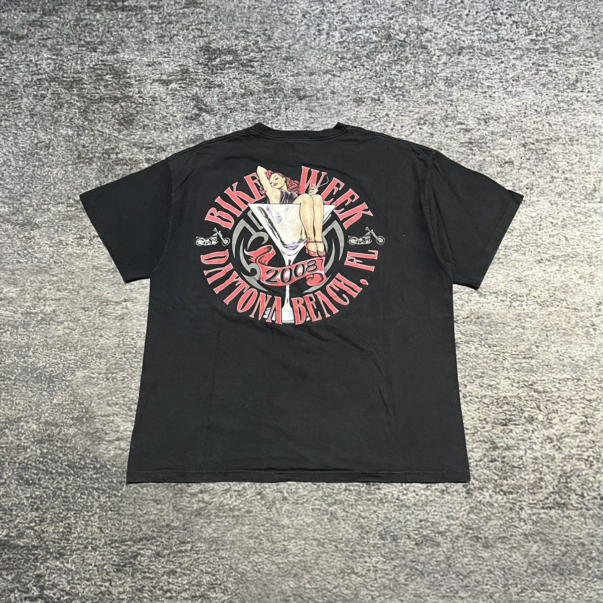 Harley Davidson Vintage Bike Week 2008 T Shirt Faded ERD Style Grunge XL Size US XL / EU 56 / 4 - 2 Thumbnail