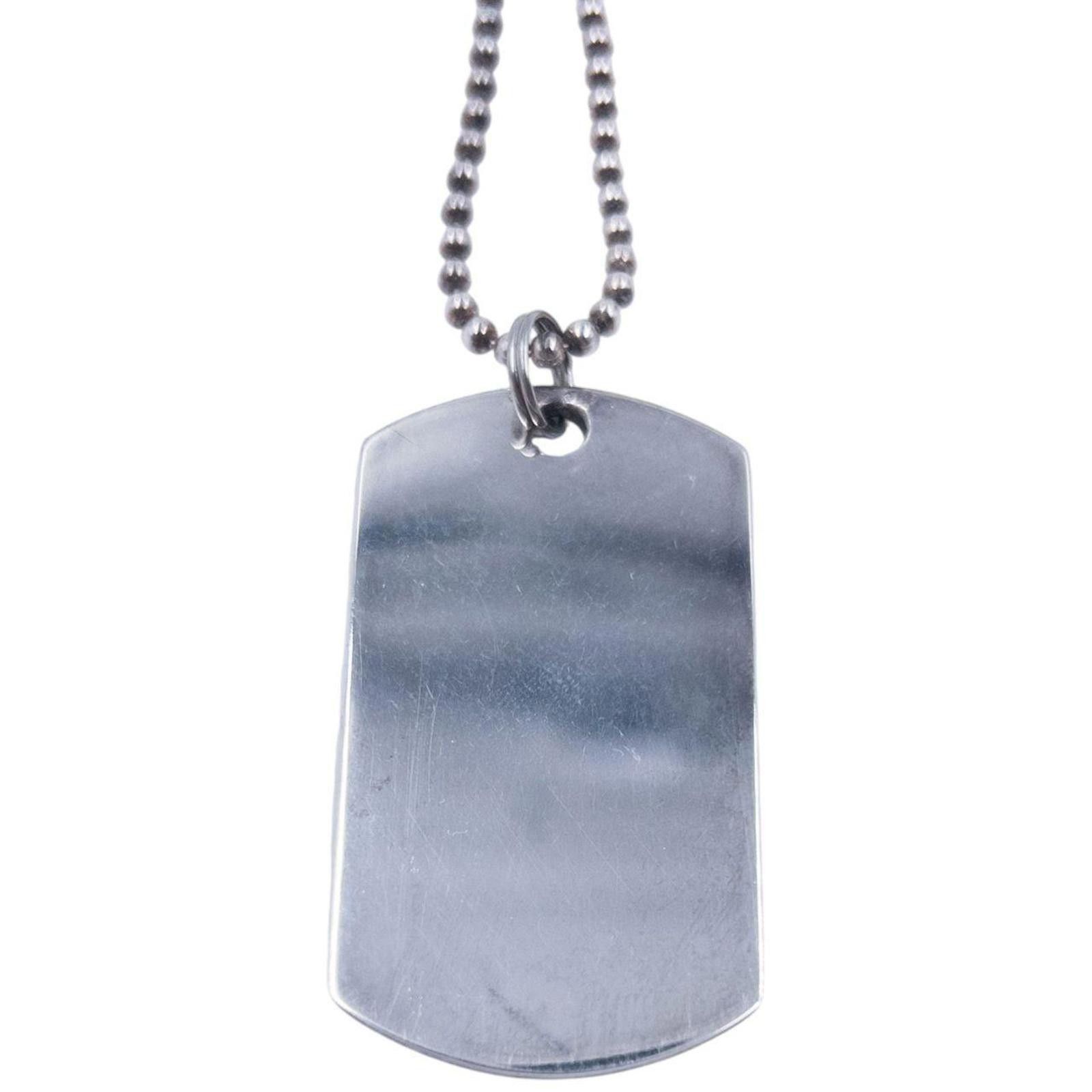 Gucci Vintage 2000s Gucci Embossed Dog Tag Necklace Size ONE SIZE - 3 Thumbnail