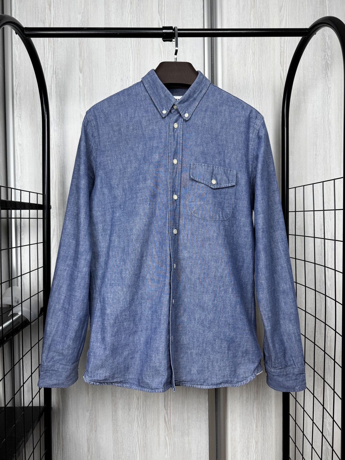 LIVID JEANS – RAGNAR JAPAN Blue SELVAGE BUTTON UP Shirt