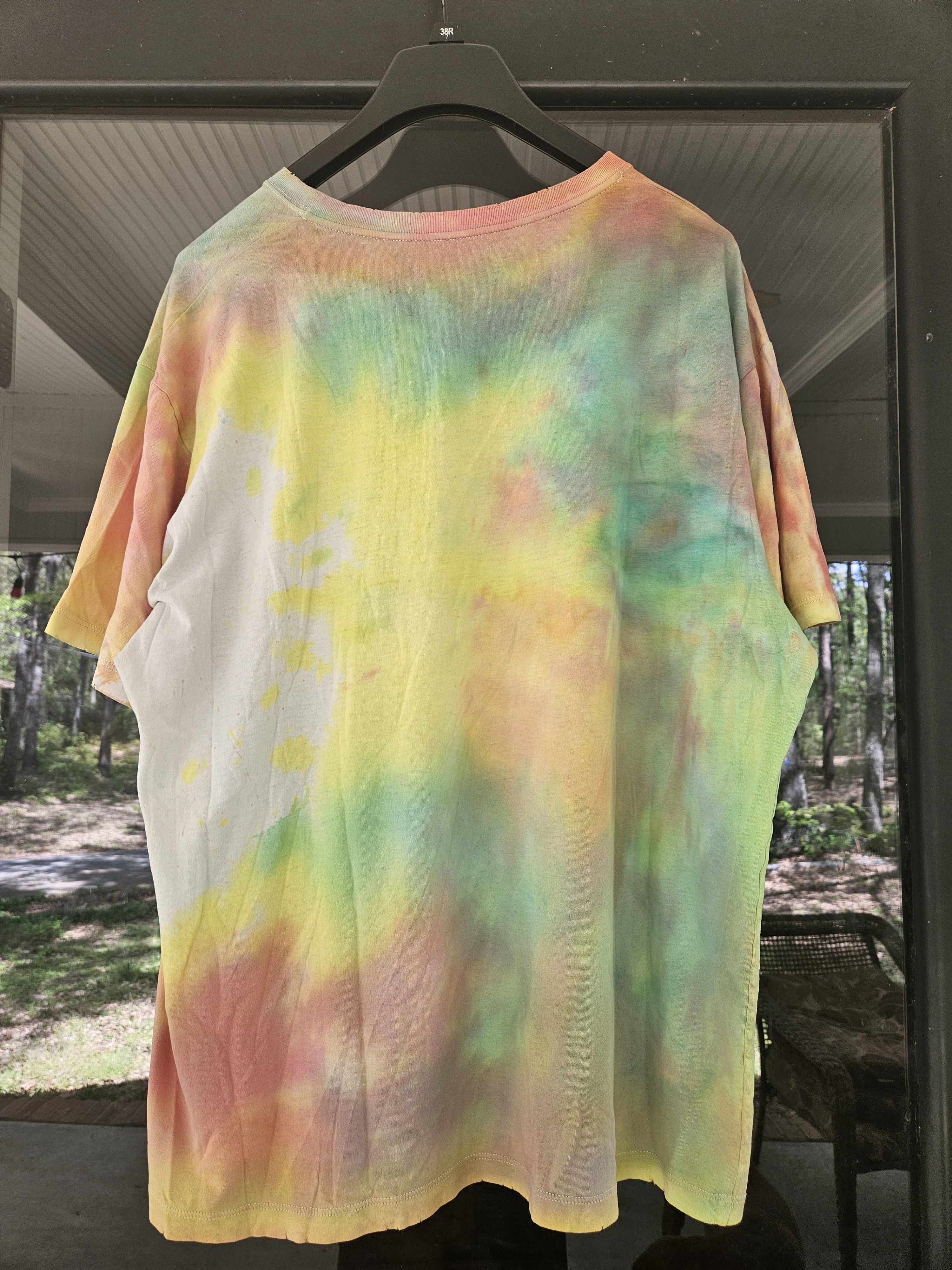 Gucci Gucci Ouroboros Tie Dye Distressed Snake Tee Shirt Size US XXL / EU 58 / 5 - 2 Thumbnail