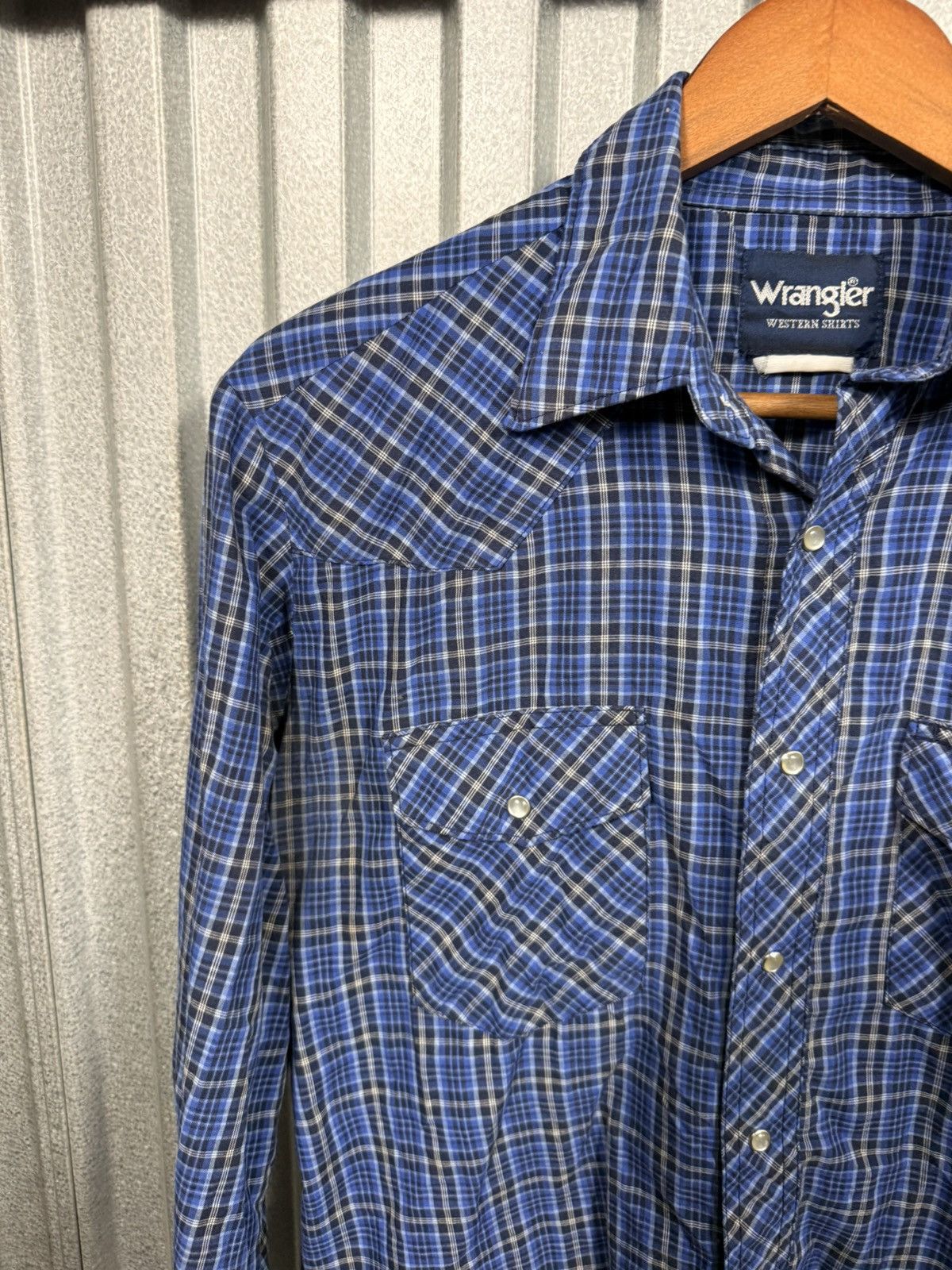 Wrangler Vintage Wrangler Western Pearl Snap Button Up Plaid Shirt Size US L / EU 52-54 / 3 - 4 Thumbnail