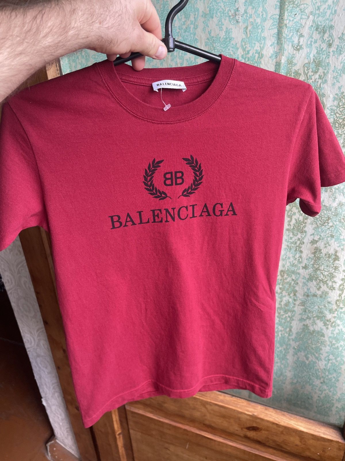 Balenciaga Balenciaga BB Chest Logo Women’s Red Tee T Shirt XS Size XS / US 0-2 / IT 36-38 - 15 Thumbnail