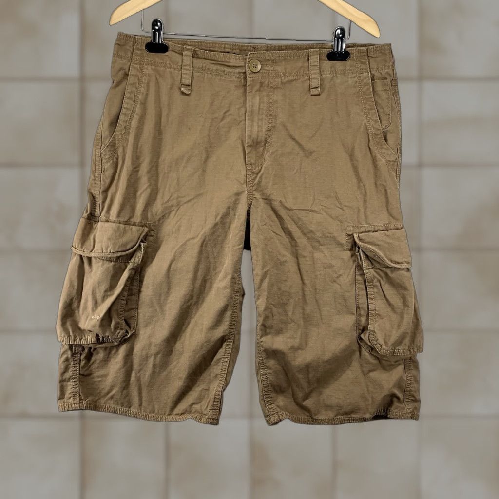 Vintage Urban Pipeline Men's Cargo Shorts Brown 34 Relaxed Fit Lightweight Outdoor 14" Inseam Size US 34 / EU 50 - 1 Thumbnail