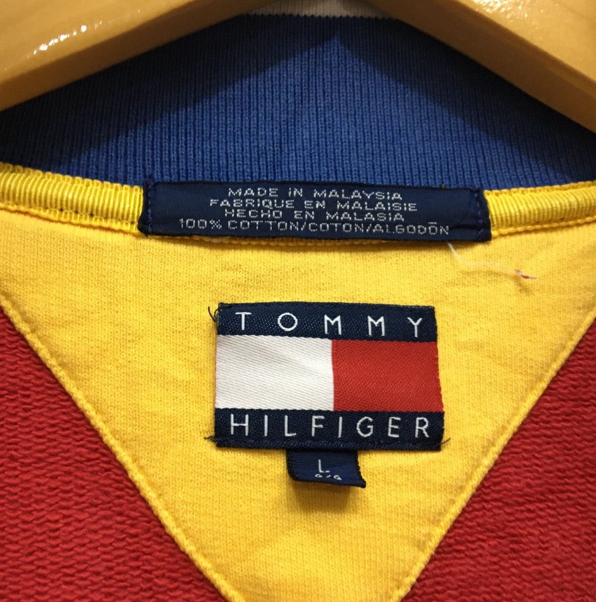 Tommy Hilfiger × Vintage Vintage 90s Tommy Hilfiger Sweatshirt Size US L / EU 52-54 / 3 - 6 Thumbnail