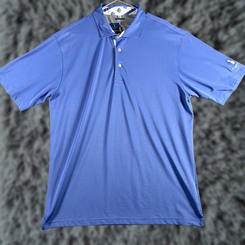 Vintage C. DeFoor Polo Shirt Mens XL Blue Bragger's Cup Embroidered Performance Golf Shirt Size US XL / EU 56 / 4 - 1 Thumbnail