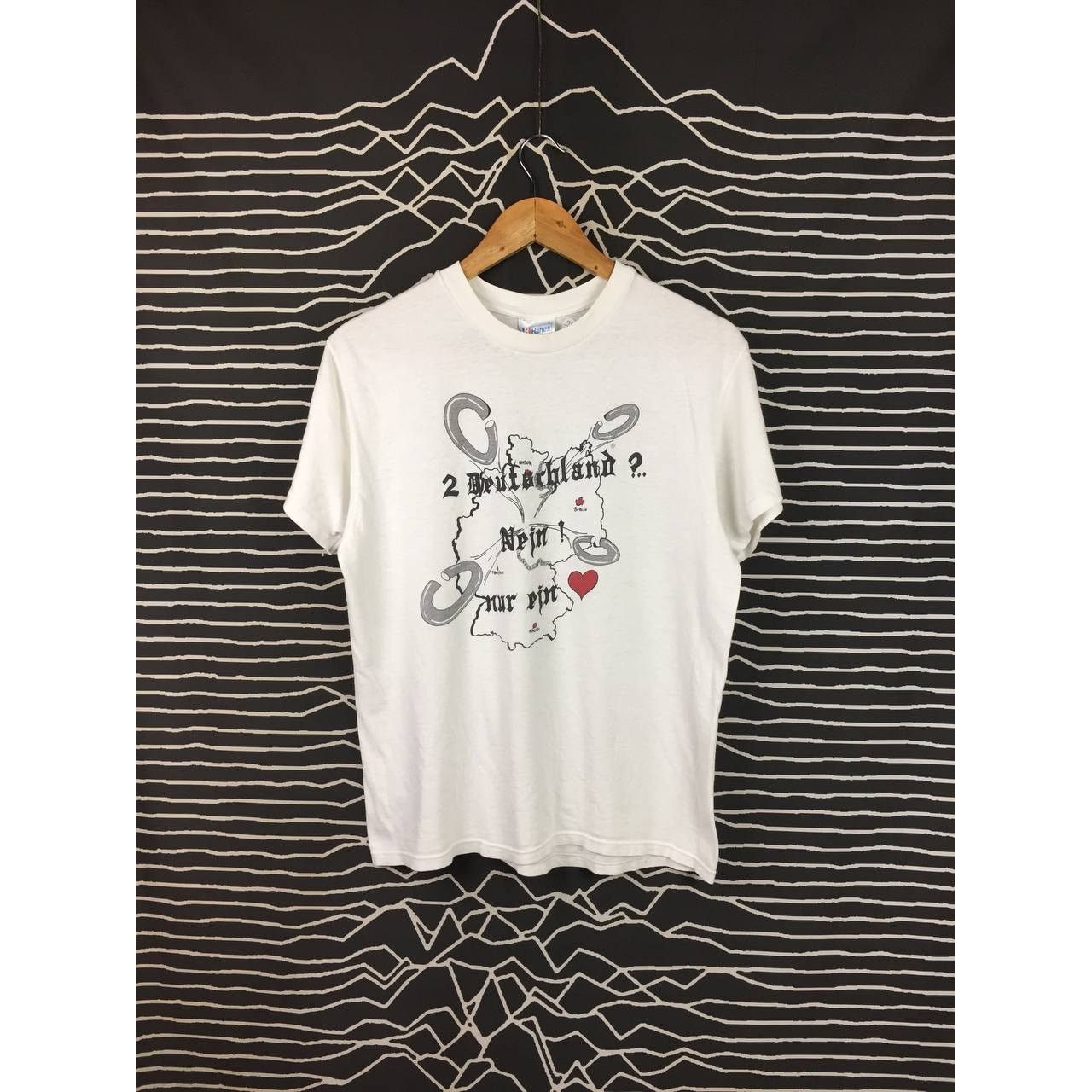 Hanes × Vintage Vtg 90s German Reunification Map Made In Usa Tee Size US M / EU 48-50 / 2 - 2 Thumbnail