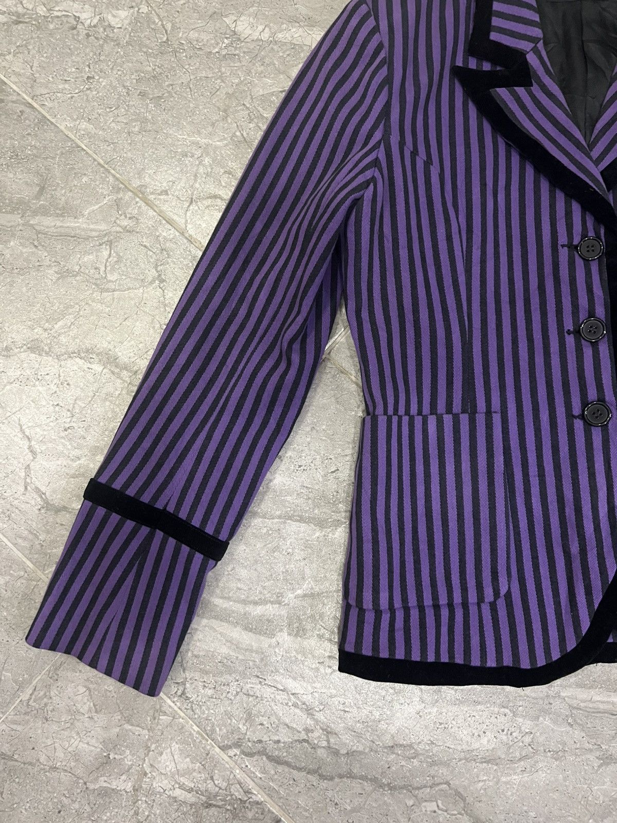 Sex Pot ReVeNGe Stigmata by Sexy Dynamite London Striped School Blazer Size M / US 6-8 / IT 42-44 - 2 Thumbnail