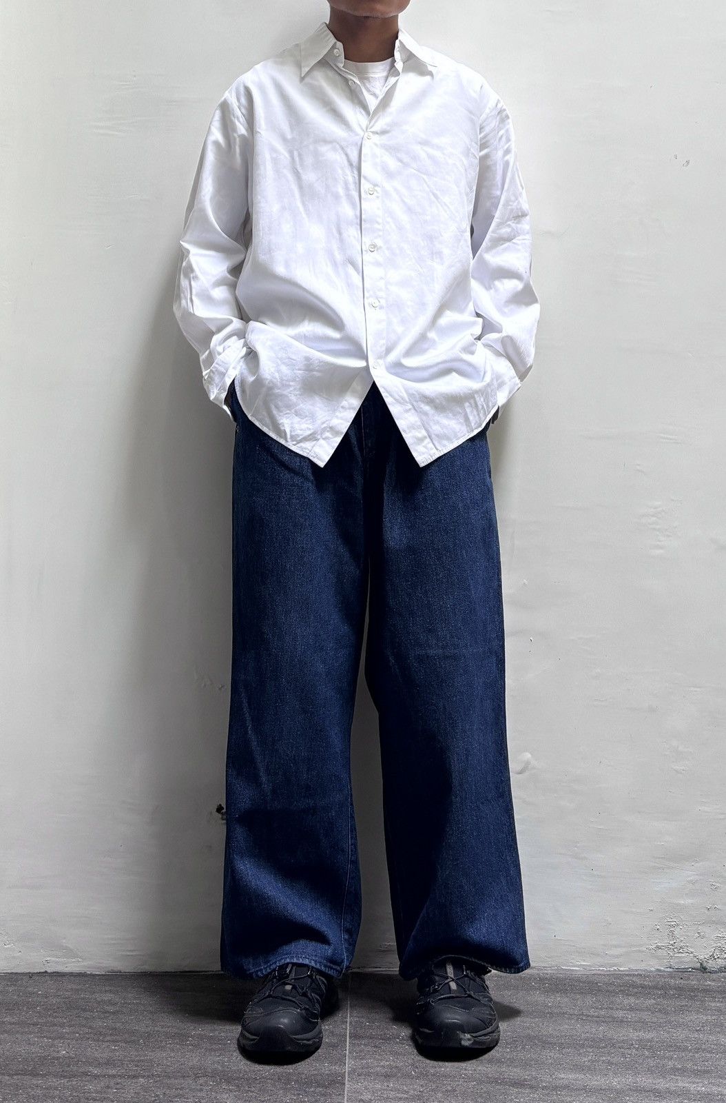Yohji Yamamoto FREE TAX! Stripe Paneled Shirt Size US L / EU 52-54 / 3 - 1 Thumbnail