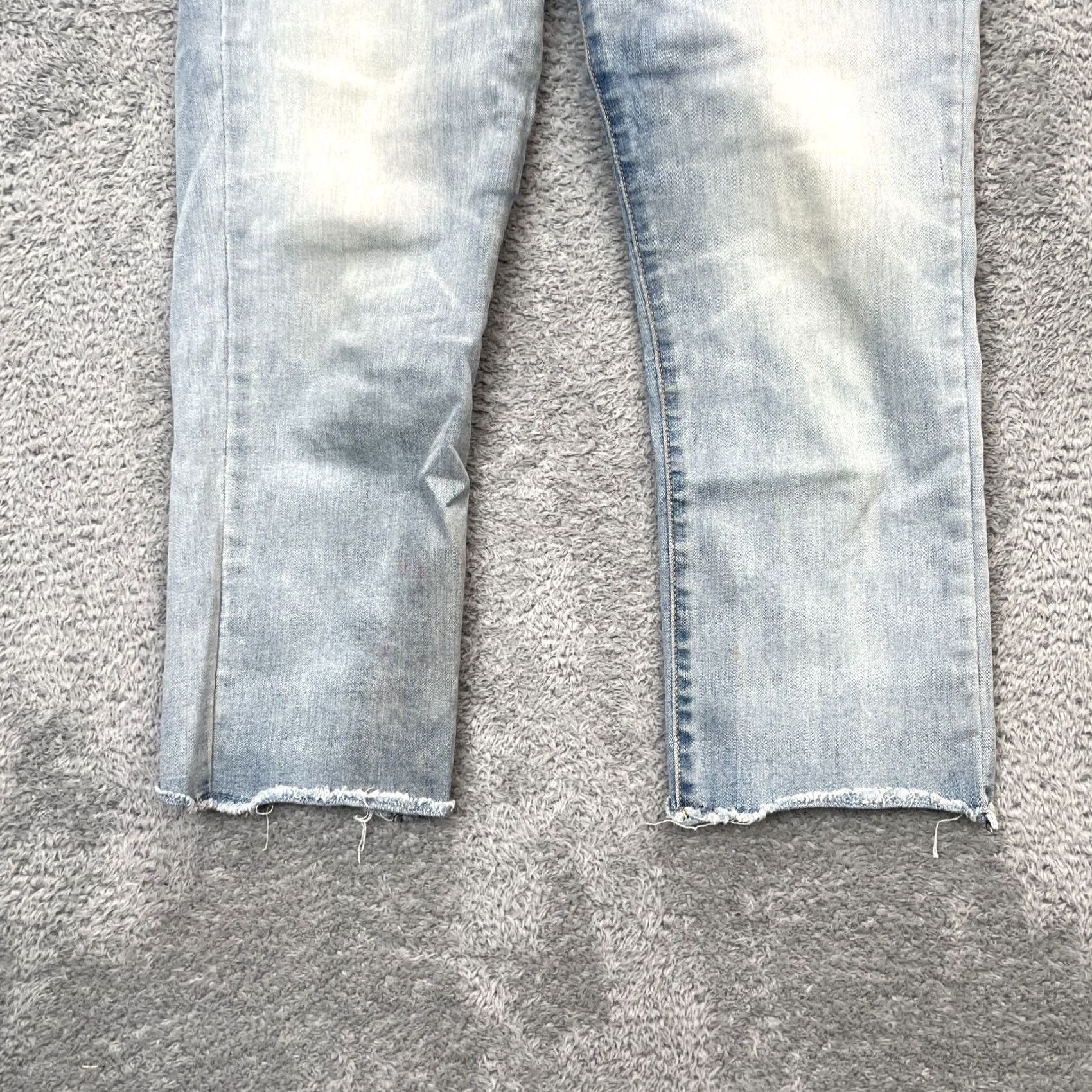 Levi's Levi's Jeans Womens Blue 26x22 Denizen High Rise Slim Crop Straight Leg Raw Hem Size 26" / US 2 / IT 38 - 4 Thumbnail