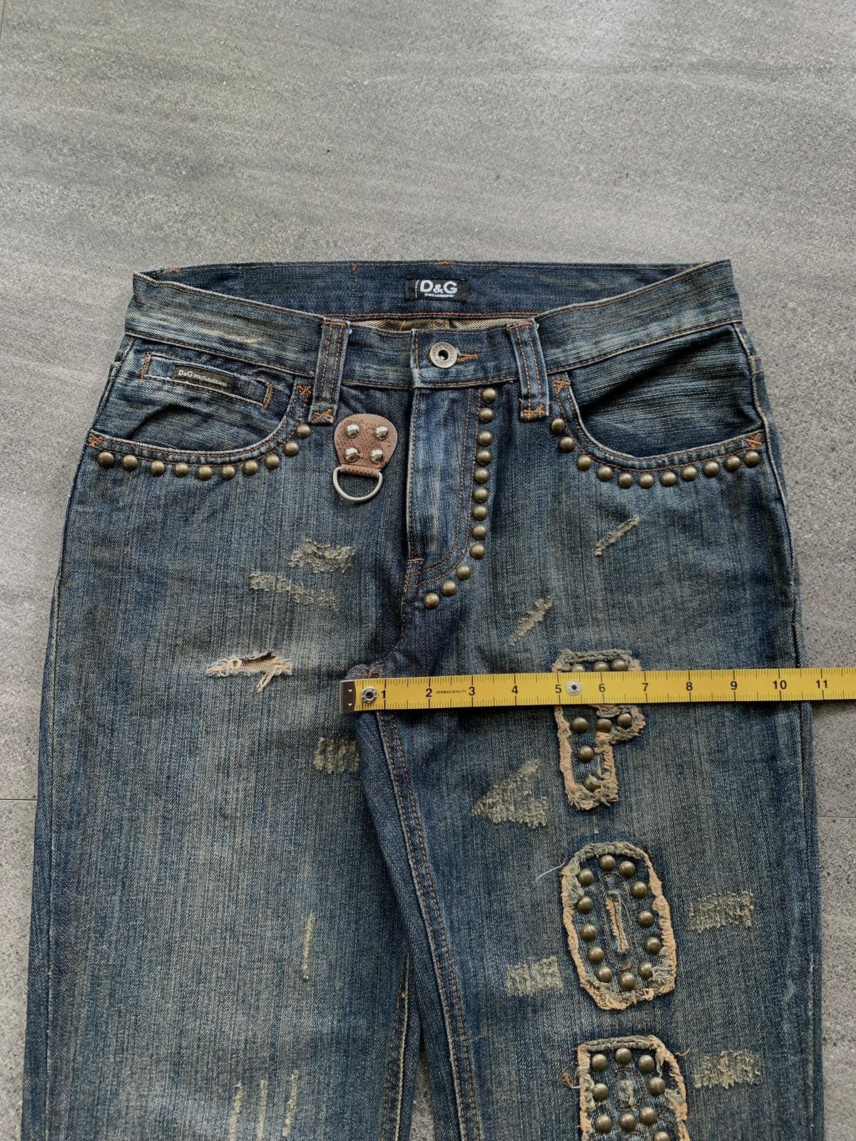 Dolce & Gabbana FREE TAX! Forever Studded Flared Denim Jeans Size US 28 / EU 44 - 15 Thumbnail