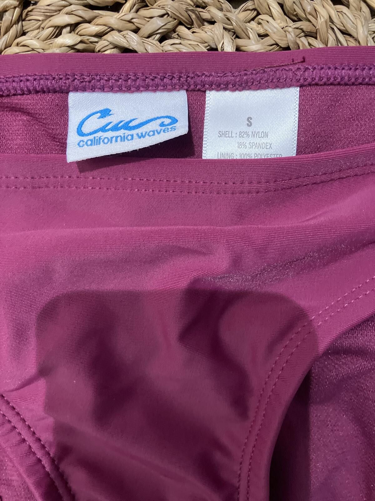 Other NWT California Waves Burgundy Bikini Bottoms Size Small Size ONE SIZE - 2 Thumbnail