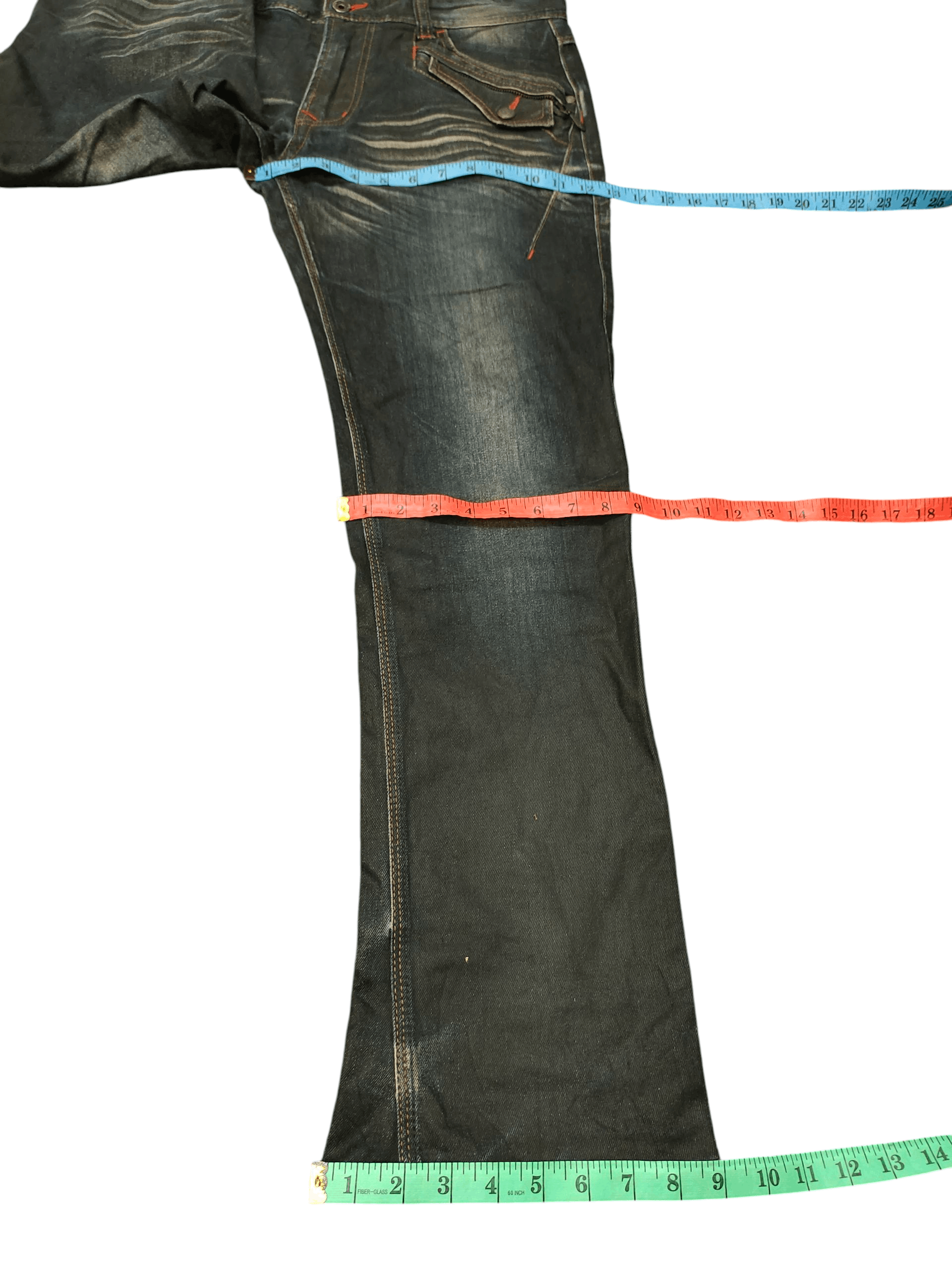 If Six Was Nine Flare Jeans Nicole Waxed Denim Bootcut Ifsixwasnine Lgb Size US 35 - 20 Thumbnail