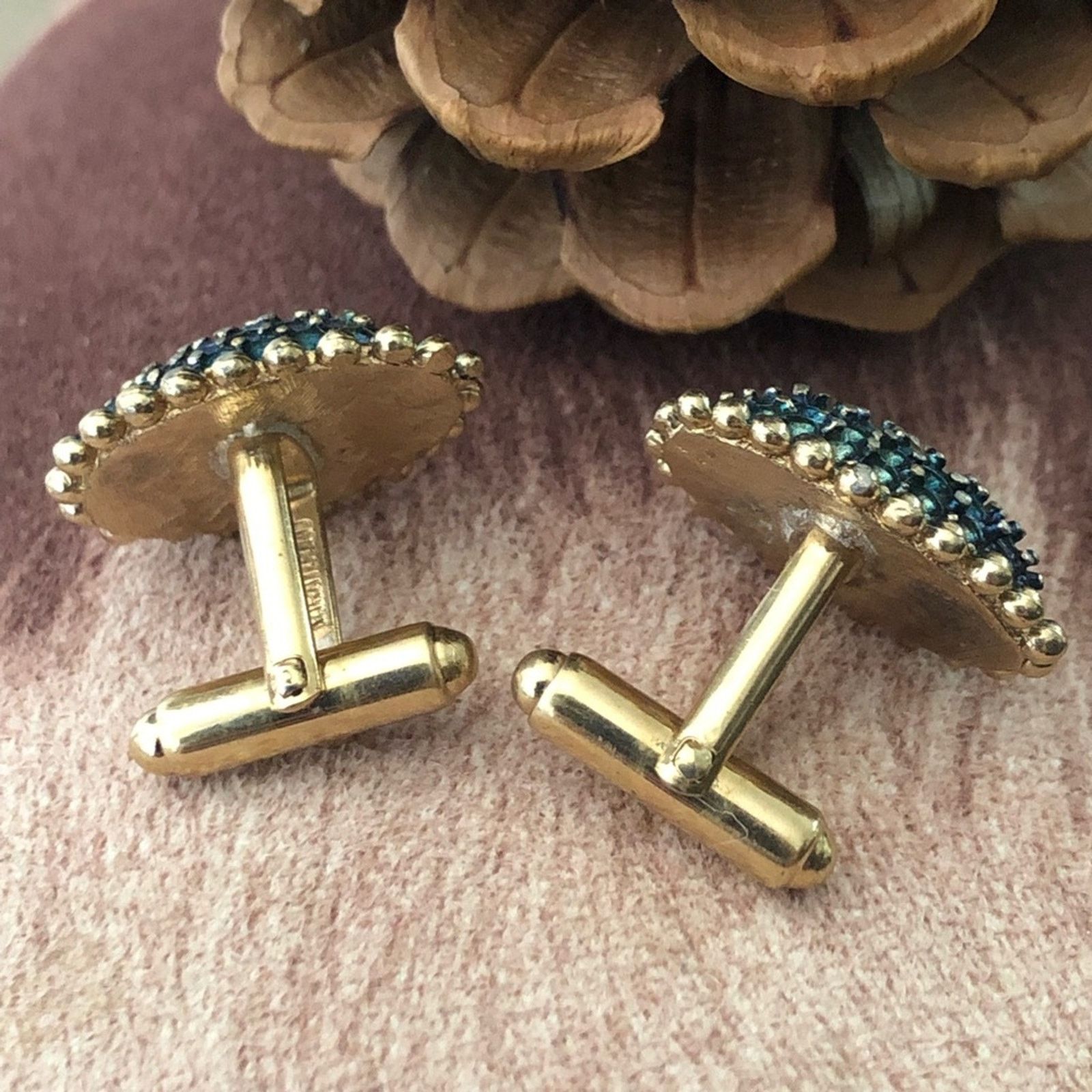 Vintage Vintage men’s Anson Karatclad oval cuff links Size ONE SIZE - 2 Thumbnail