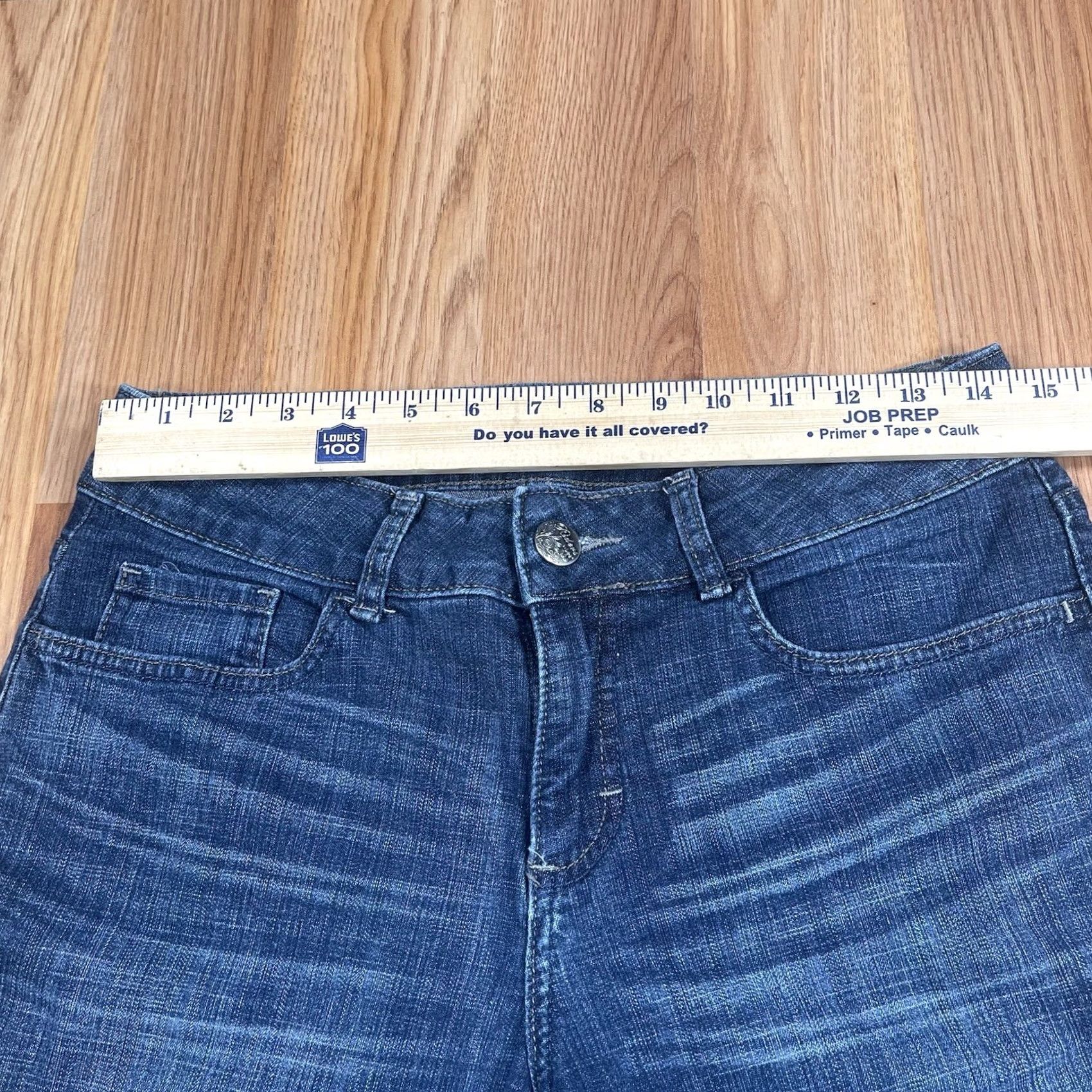 Vintage Riders By Lee Jeans Pants Womens 8P Straight Leg Mid Rise Blue Wash Denim - Vintage Condition - 28in Zip Pocket Size 30" / US 8 / IT 44 - 3 Thumbnail
