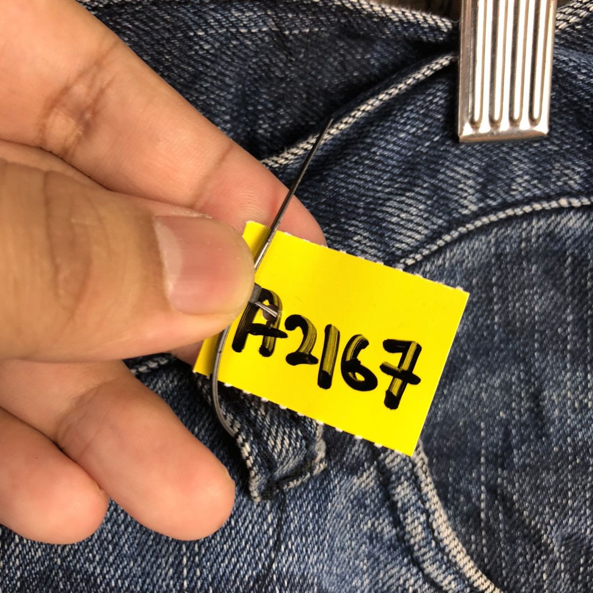 Japanese Brand Z Dragon camo Blue Distressed Denim vintage Pants #A2167 Size US 33 - 15 Thumbnail