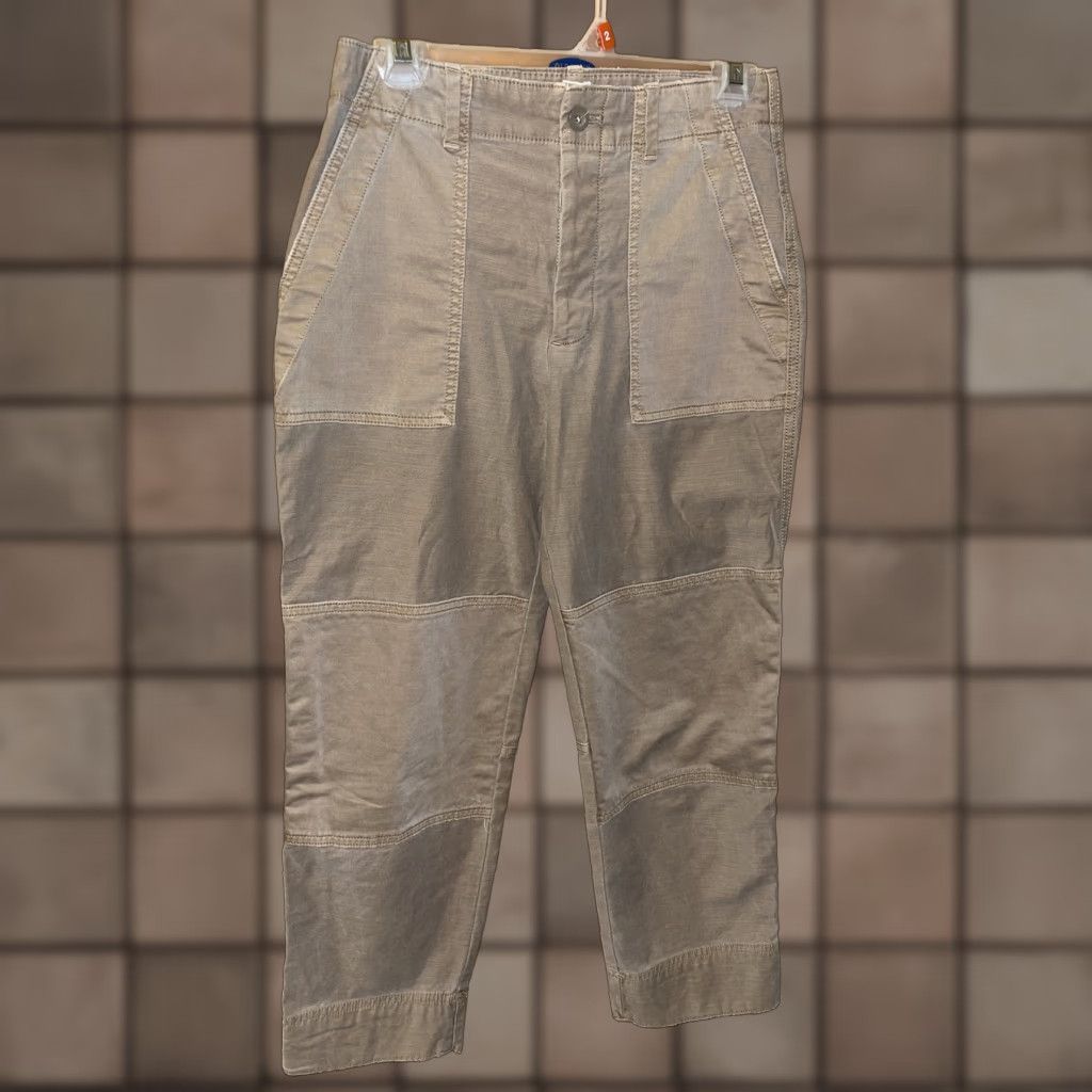 Gap VINTAGE GAP Womens Khaki Cropped Pants Size 0 Brown 24" Inseam Mid Rise Casual Travel Style 90s Size 25" / US 0 / IT 36 - 1 Thumbnail