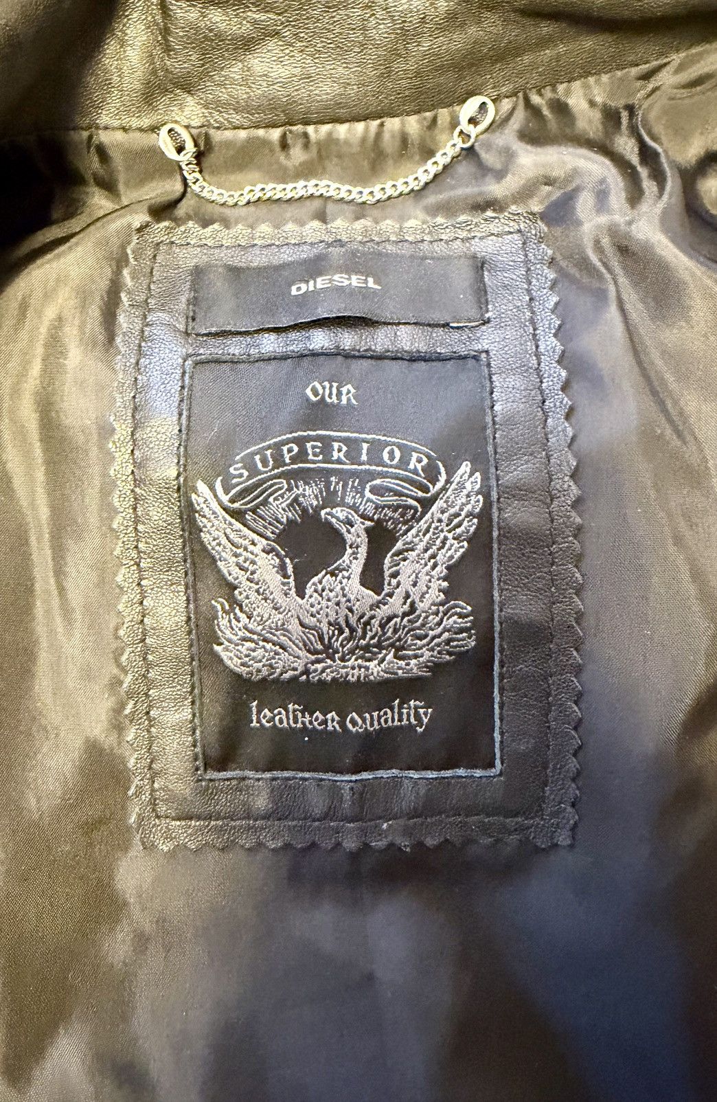 Diesel Diesel Black Leather Biker Vest – Moto Style – Rare – Size S / US 4 / IT 40 - 4 Thumbnail