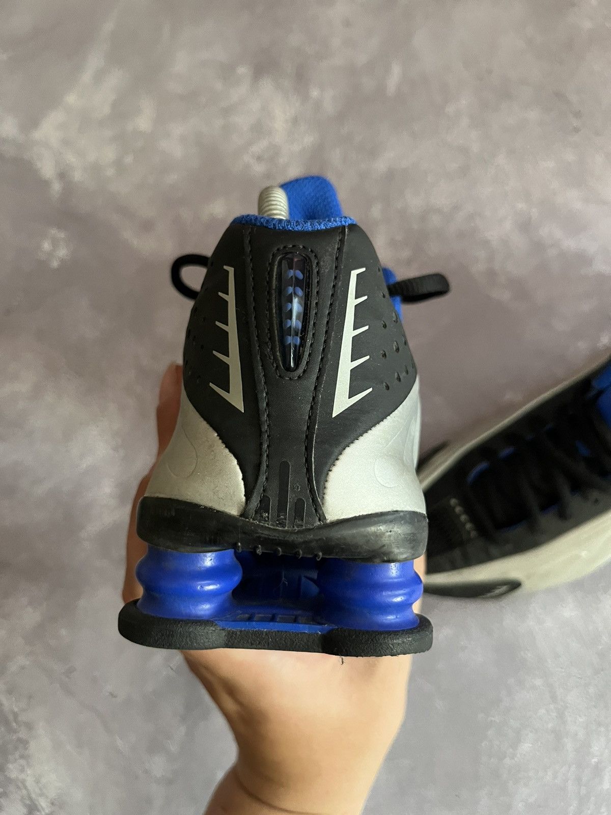 Nike Nike Shox R4 ’Metallic Silver Racer Blue’ vintage y2k bloke Size US 6 / EU 39 - 5 Thumbnail