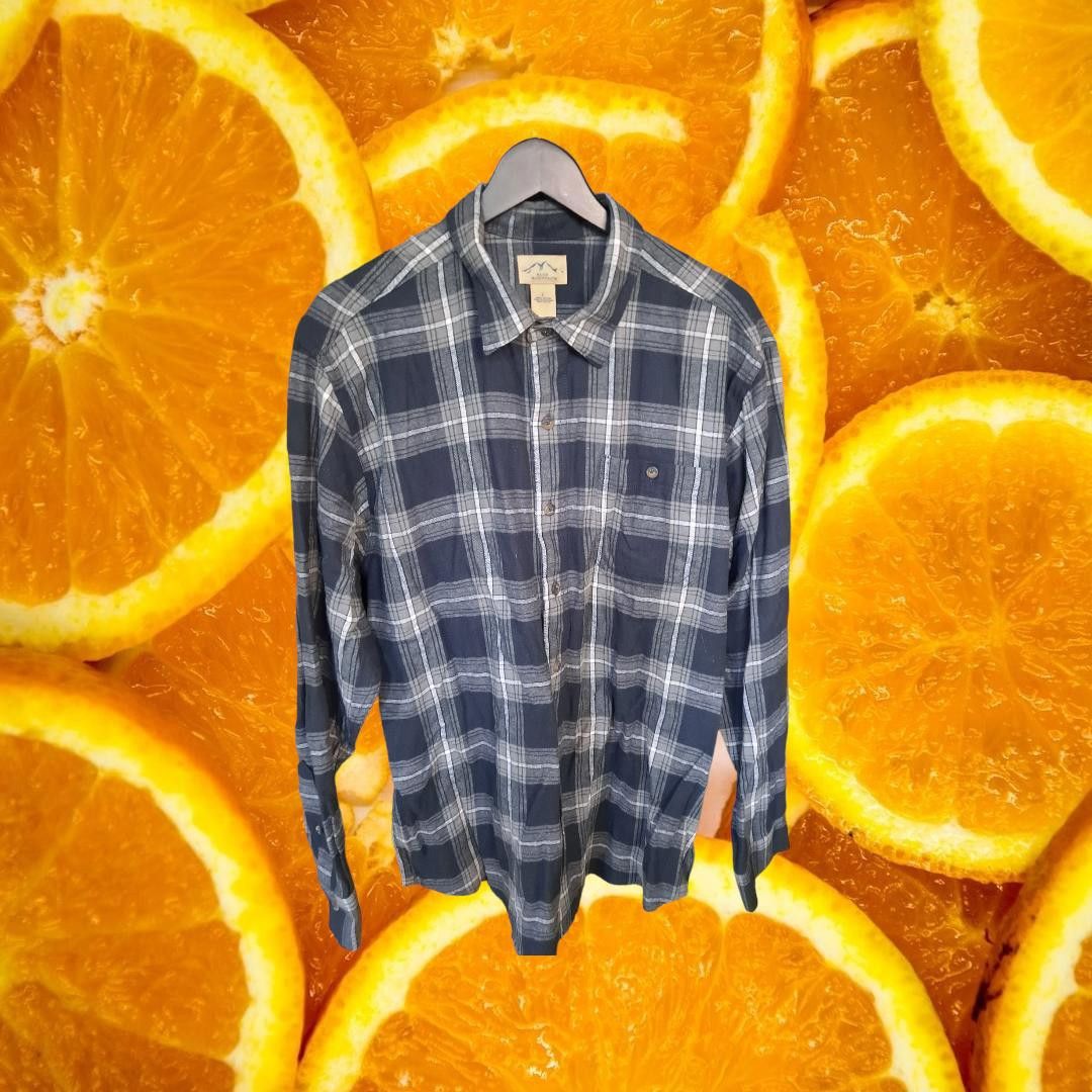 Other Blue Mountain Dark Blue Flannel Button Up Shirt Size Large Size US L / EU 52-54 / 3 - 1 Thumbnail
