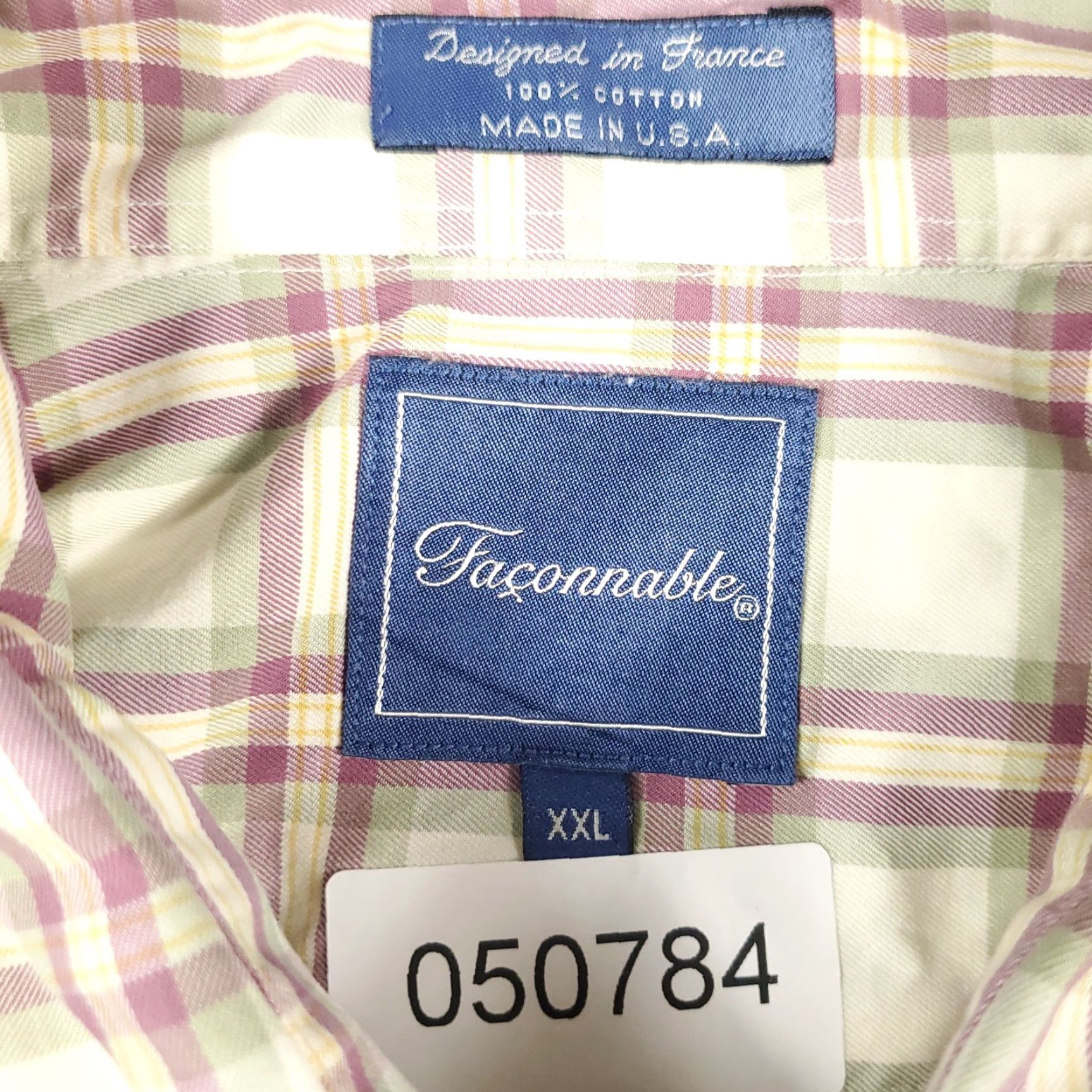 Faconnable Façonnable Button-Up Shirt Mens 2XL Brown Plaid Long Sleeve Casual Modern Size US XXL / EU 58 / 5 - 7 Thumbnail