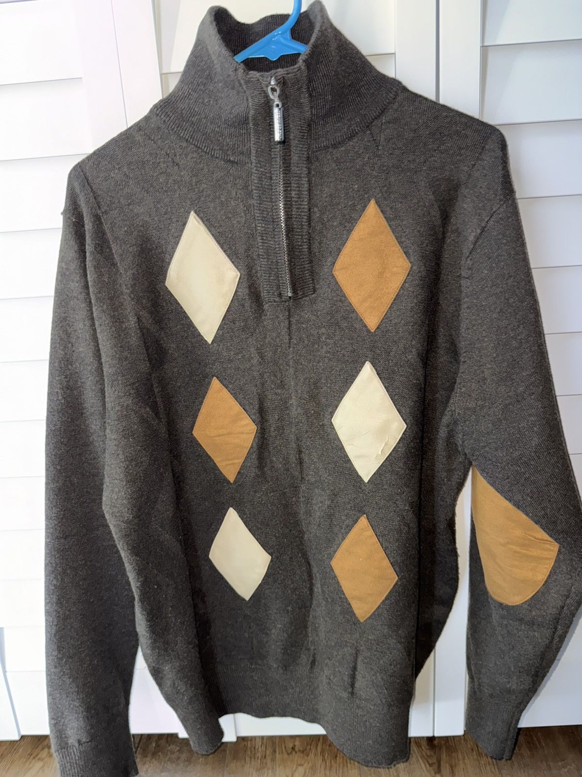 Stacy Adams Stacy Adams Brown Argyle Quarter-Zip Sweater | Men’s Medium Size US M / EU 48-50 / 2 - 5 Thumbnail