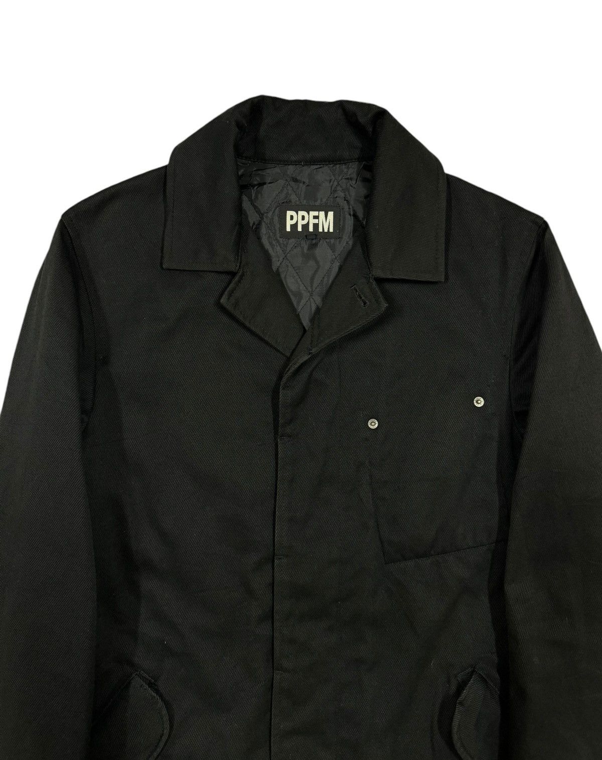 If Six Was Nine × PPFM × Vintage Vtg🔥Ppfm Buttoned Parka Black Jacket Hidden Pocket Size US L / EU 52-54 / 3 - 9 Thumbnail