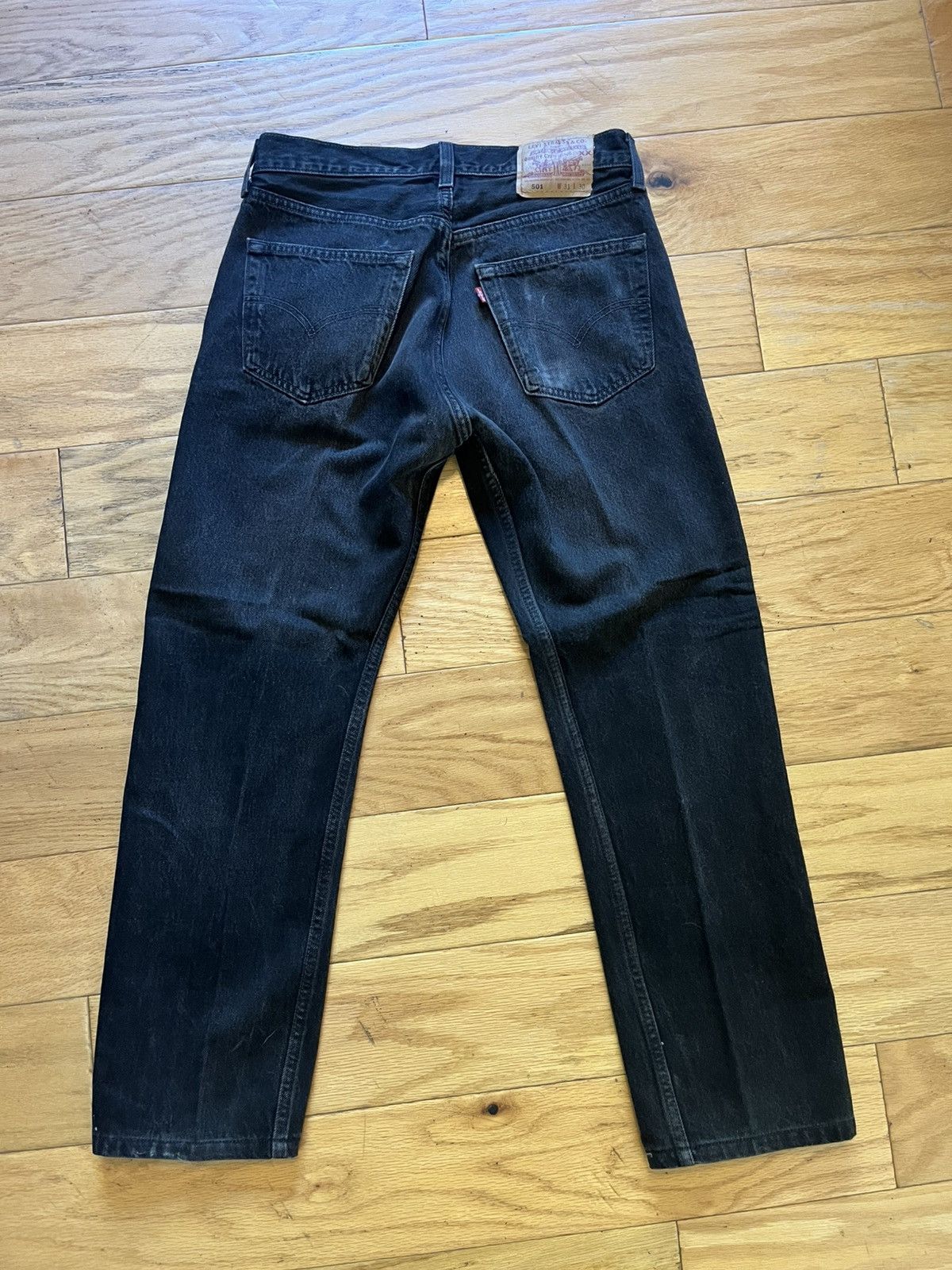 Levi's Vintage Clothing Vintage Black Levi’s 501’s Denim Jeans Batwing Made In USA Size US 29 - 2 Thumbnail