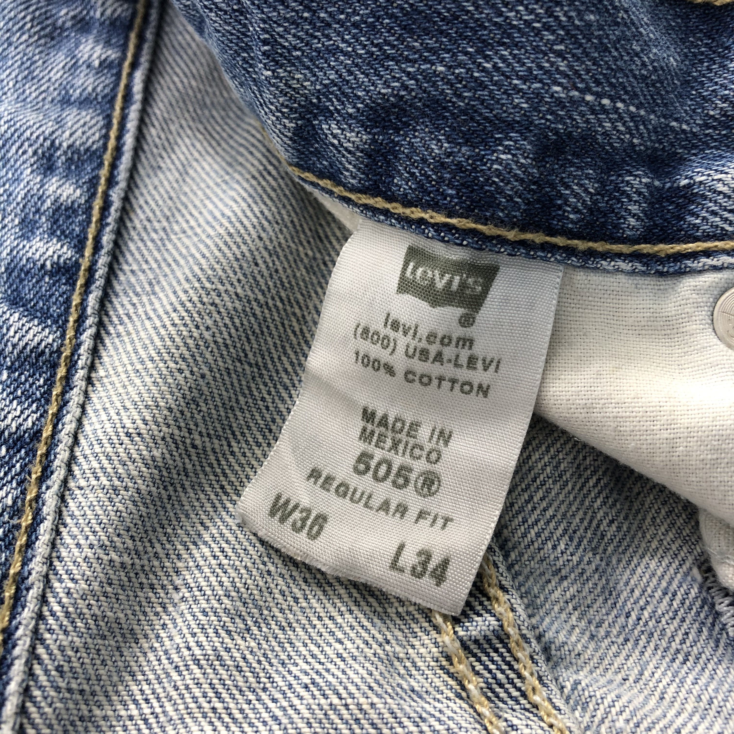 Levi's Distressed Vintage Levis 505 Jeans Stone Washed Denim KJ464 Size US 36 / EU 52 - 10 Thumbnail