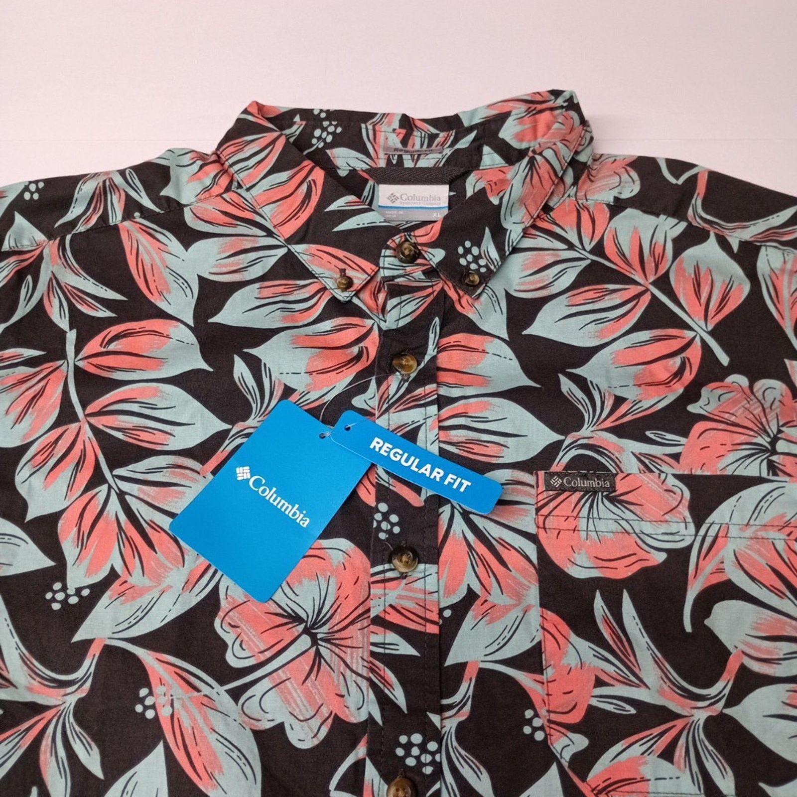 Columbia Columbia Rapid Rivers Floral Shirt Men's XL Black Multicolor Size US XL / EU 56 / 4 - 2 Thumbnail