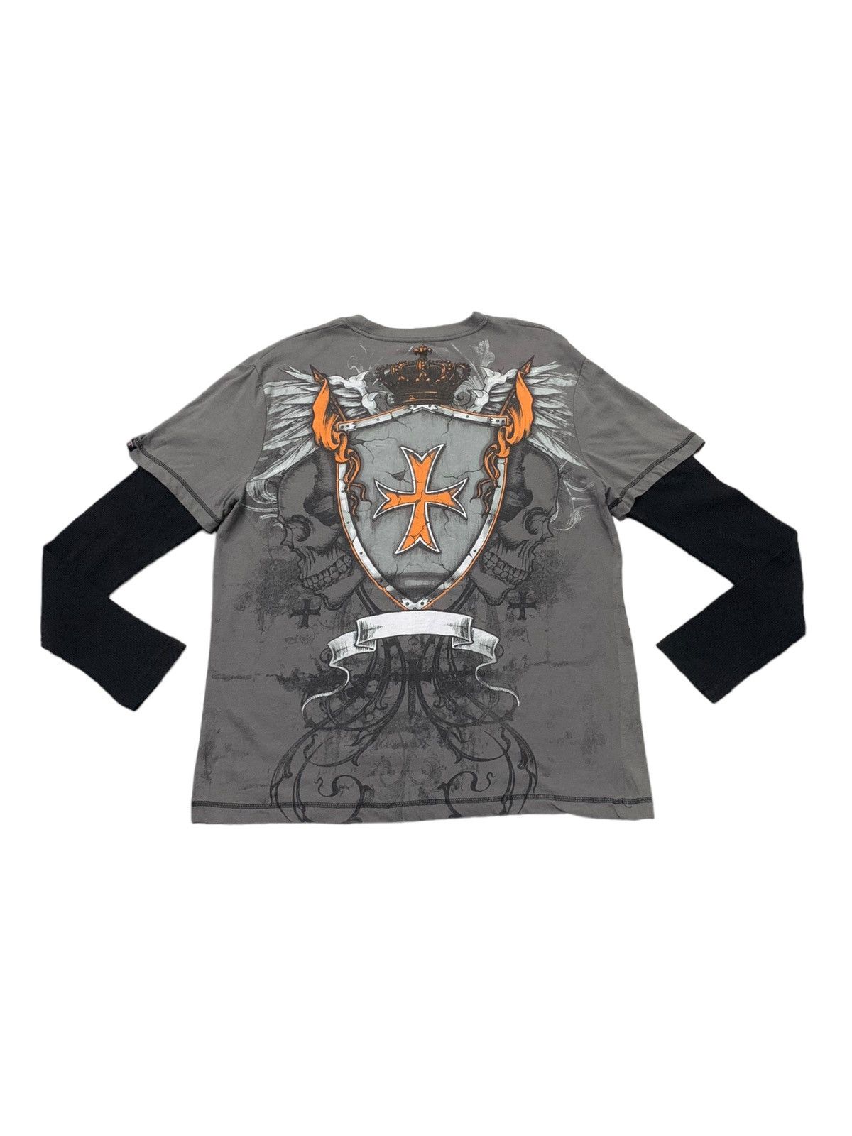 Affliction × If Six Was Nine Y2K MMA Elite Cyber Grunge Double Layer Thermal L/S Tees Size US L / EU 52-54 / 3 - 2 Thumbnail