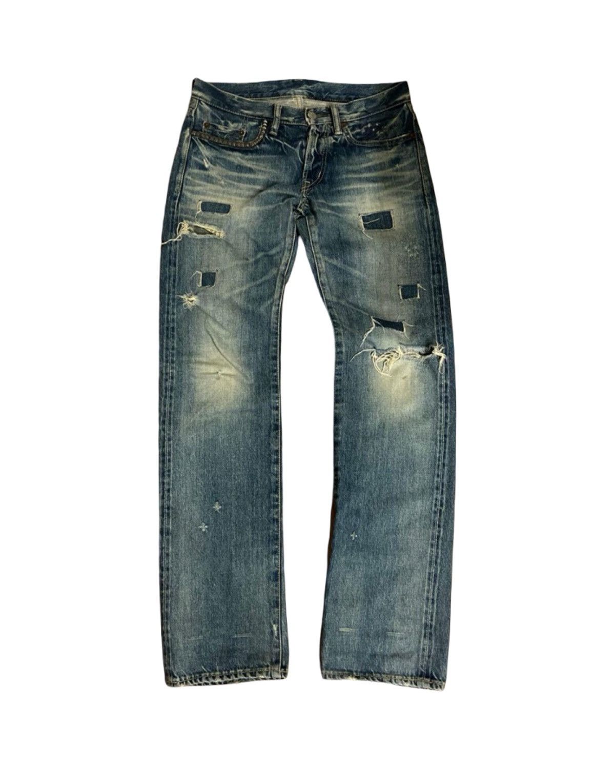 Hysteric Glamour 🇯🇵 Komado Patch Work Studded Denim Jeans