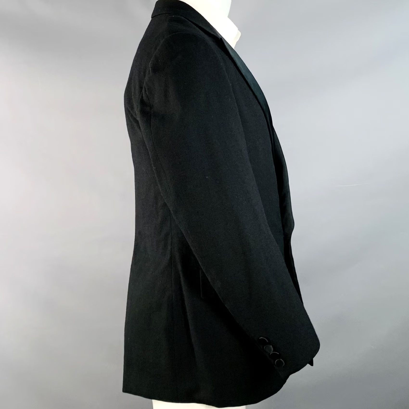 Paul Stuart PAUL STUART Black Wool Sport Coat Size 40 Regular Peak Lapel Double Breasted Men Size US XXS / EU 40 - 3 Thumbnail