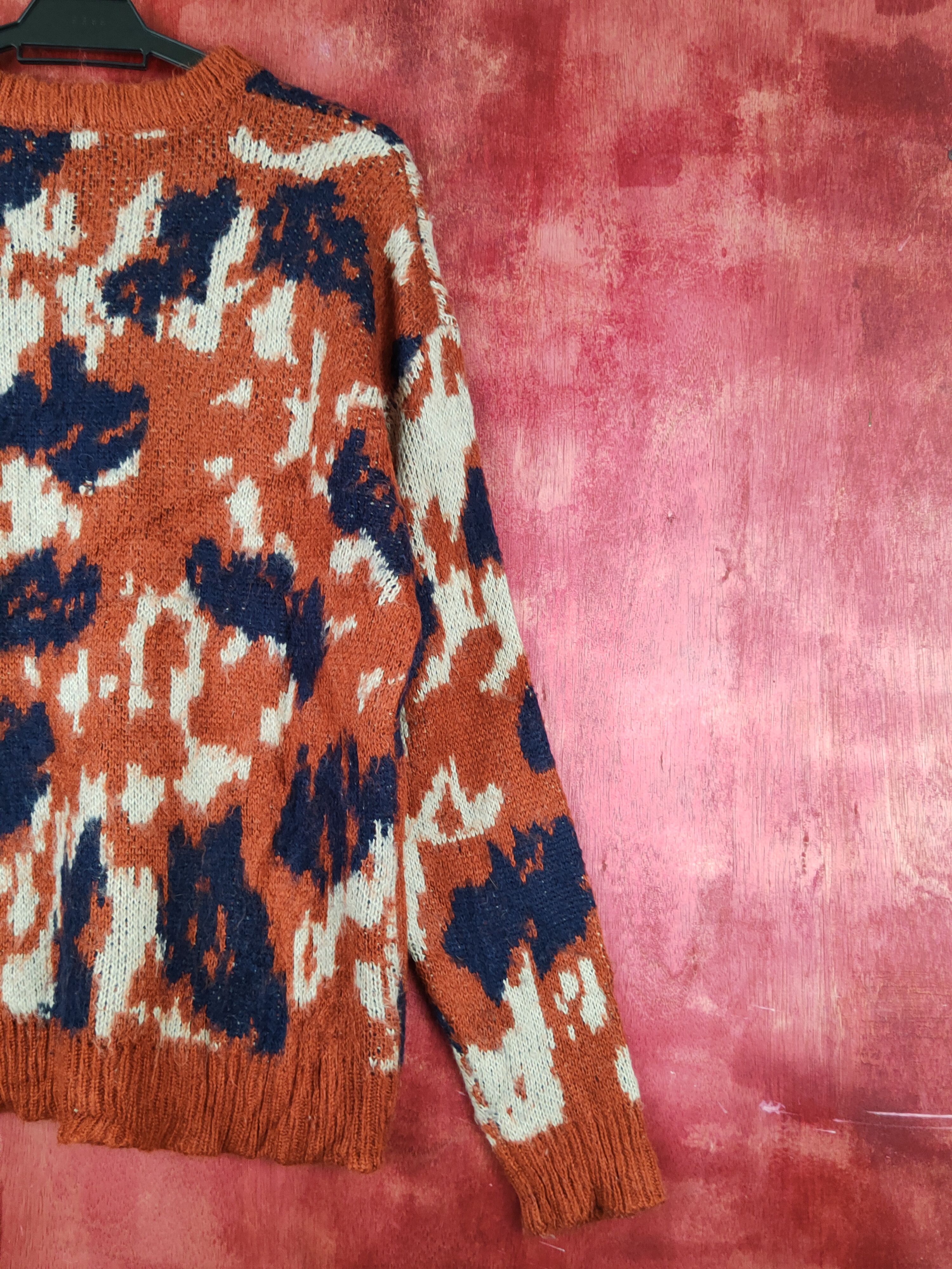Japanese Brand GRL Dark Orange camo Knitwear Sweatshirts #S1687 Size L / US 10 / IT 46 - 9 Thumbnail