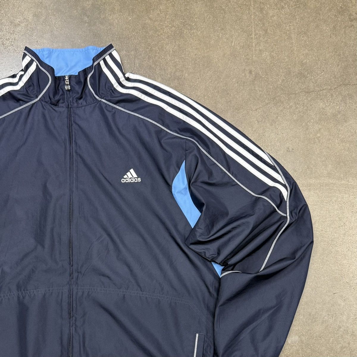 Adidas Y2K Adidas 3-Stripe Baggy Windbreaker Track Jacket Retro Size US XXL / EU 58 / 5 - 1 Thumbnail