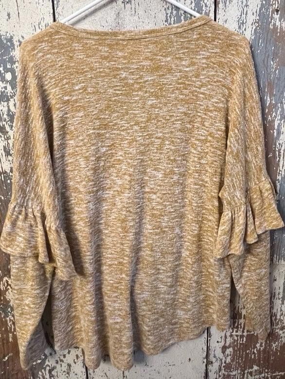 Designer Fantastic Fawn Heathered Yellow blouse, small, oversized Size S / US 4 / IT 40 - 2 Thumbnail
