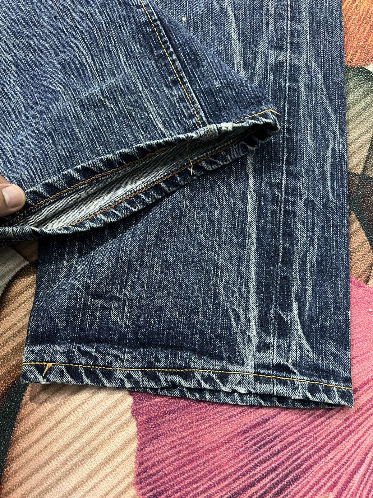 Edwin × Japanese Brand VINTAGE EDWIN 505zx SELVEDGE DISTRESSED DENIM Size US 33 - 7 Thumbnail