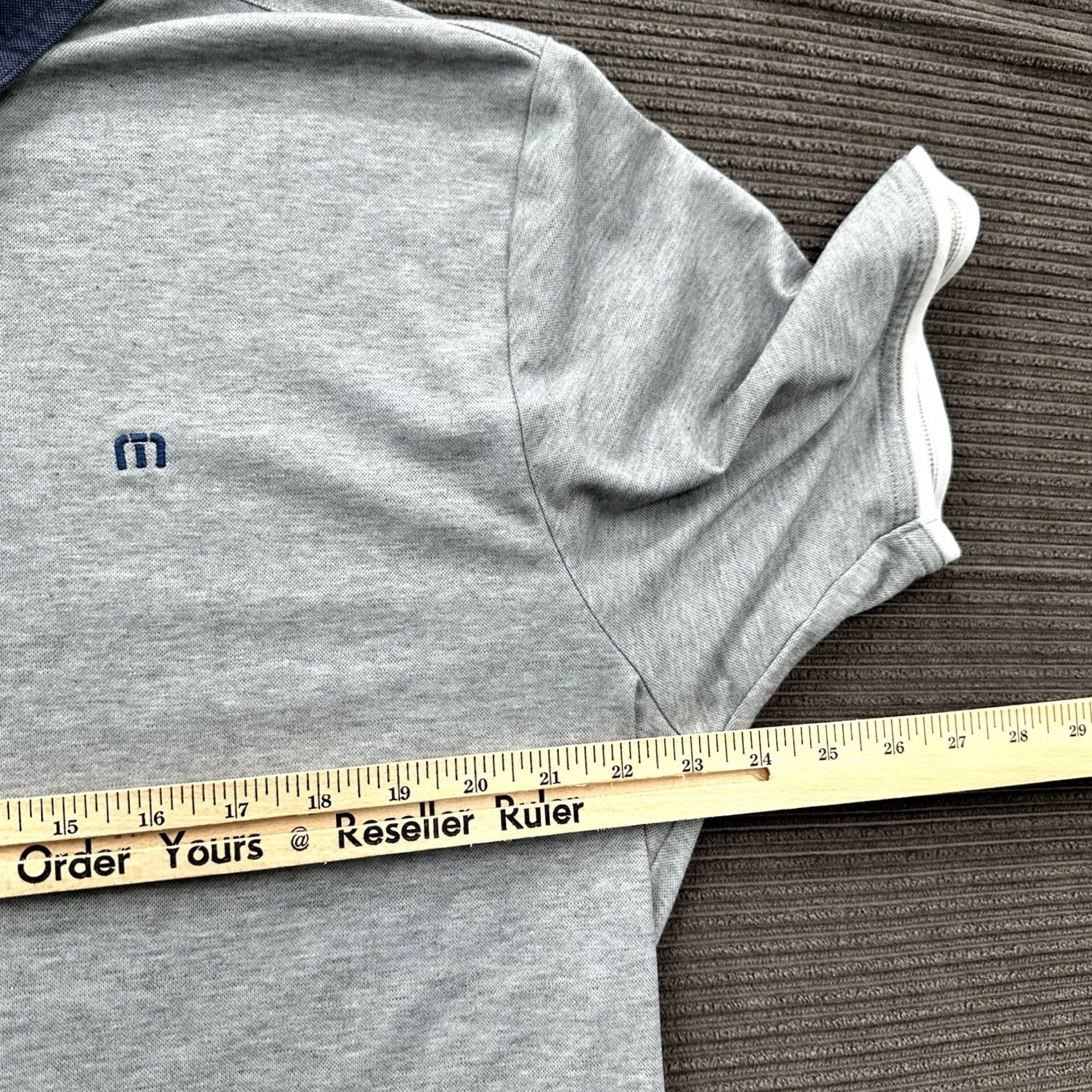 TravisMathew Travis Mathew Polo Shirt Men XL Gray Blue Golf Preppy Casual Short Sleeve Pullover Collared Shirt 29in Multicolor Logo Embroidered Golfing Outdoors Size US XL / EU 56 / 4 - 4 Thumbnail