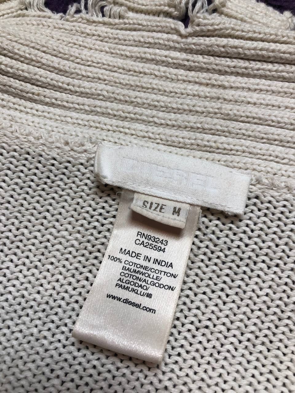 Diesel Vintage Y2K Long Sleeve unusual DIESEL white Size M / US 6-8 / IT 42-44 - 2 Thumbnail