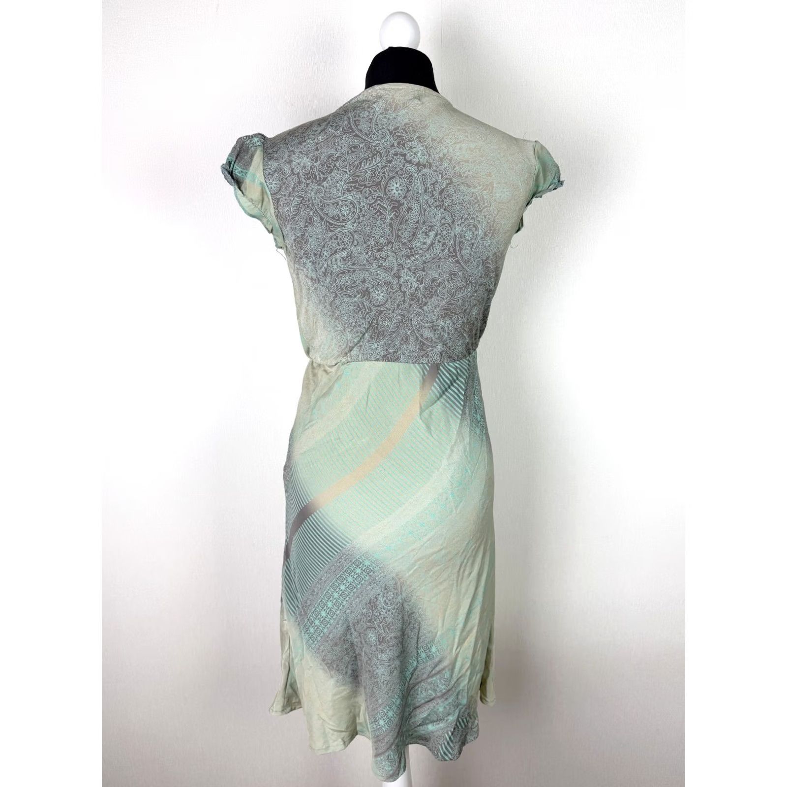 Vintage Ibiza Dress Silk A-Line Dress S/M Womens Multicoloured Knee Length 100% Silk Size S / US 4 / IT 40 - 3 Thumbnail