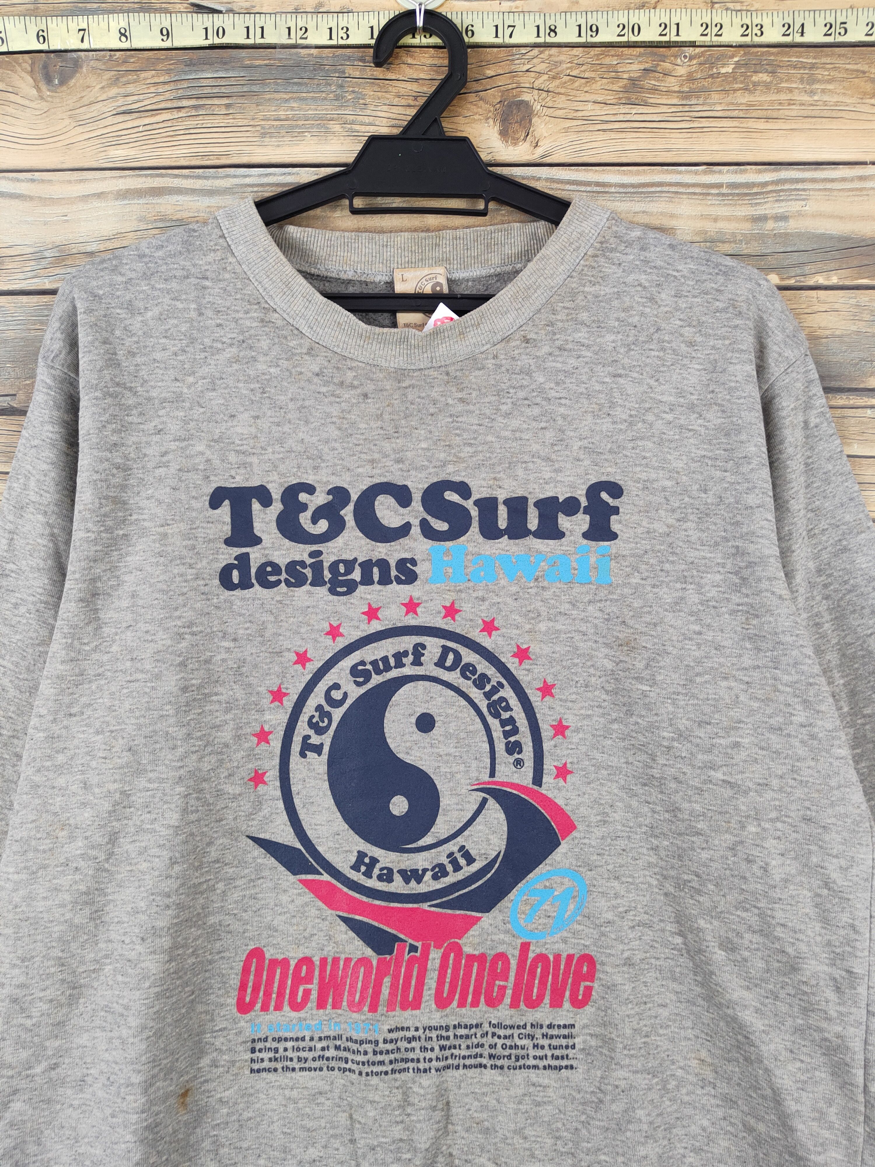 Japanese Brand T&C Surf Designs Gray Hawaii Sweatshirts #W1128 Size US L / EU 52-54 / 3 - 2 Thumbnail