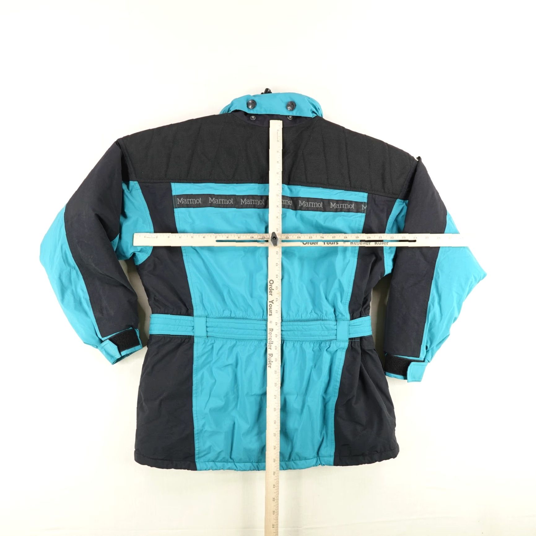 Marmot VINTAGE Marmot Jacket Mens Large Blue Black Primaloft GTX 2 Ply Belted Ski Coat Size US L / EU 52-54 / 3 - 5 Thumbnail