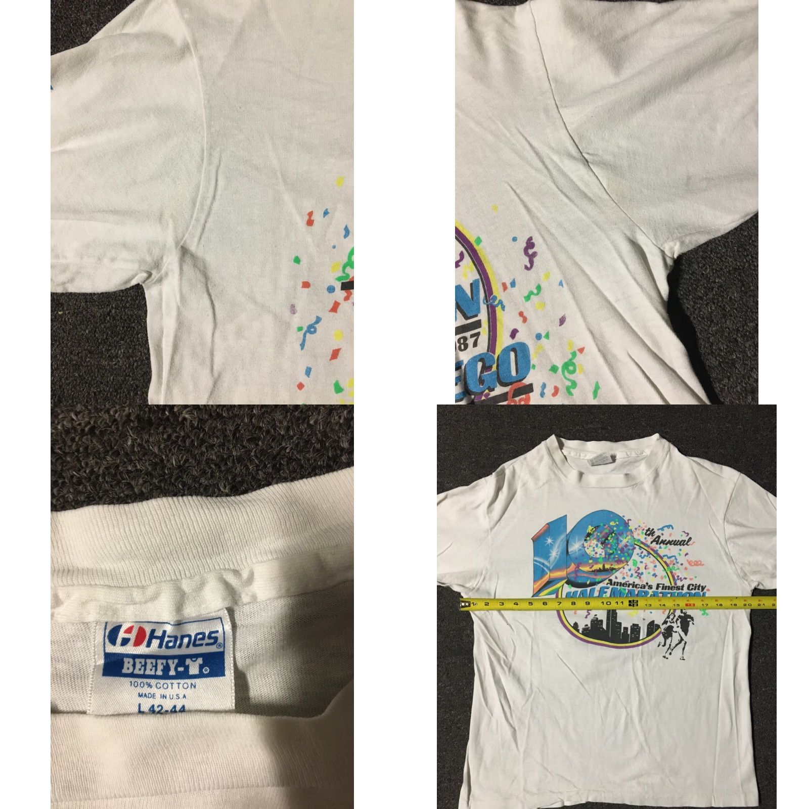 Vintage VINTAGE 80s San Diego Americas Finest City Marathon Shirt M Surf White Long Sleeve T-Shirt Mens USA Surf San Diego 90s Beach Ocean Size US M / EU 48-50 / 2 - 8 Thumbnail