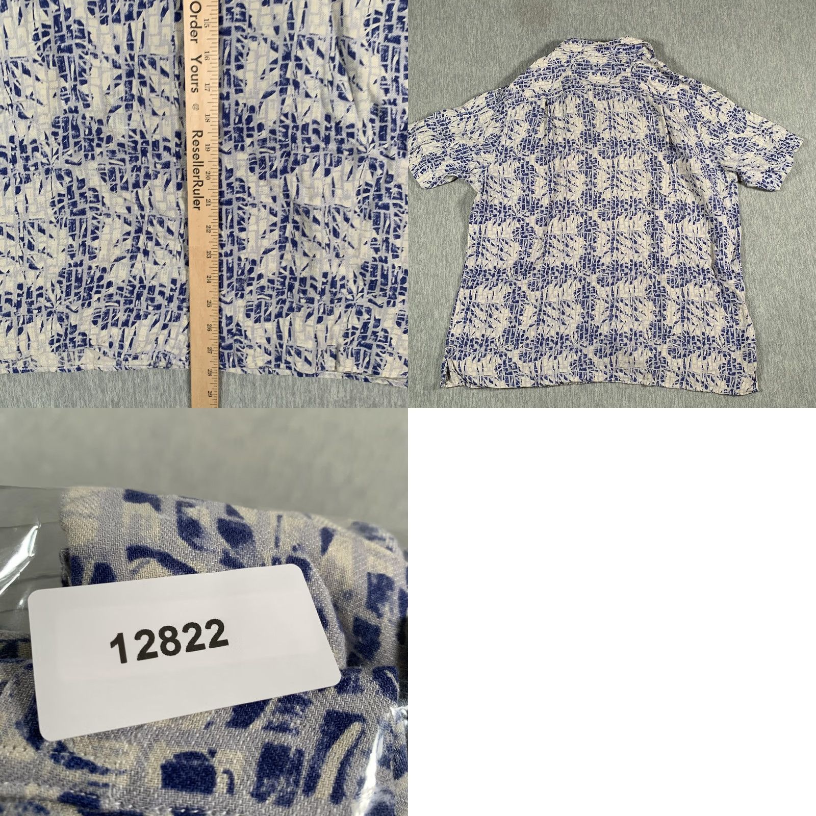 Tasso Elba Tasso Elba Island Shirt Mens XL Blue White Silk Linen Hawaiian Camp Button Front Size US XL / EU 56 / 4 - 8 Thumbnail