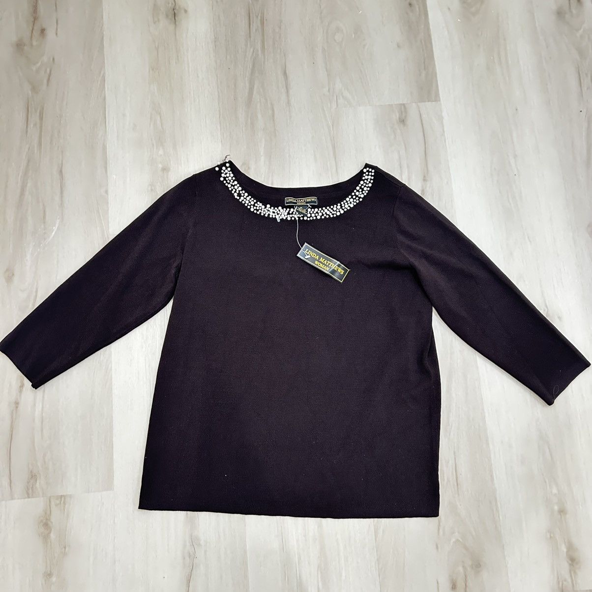 Other Vintage Linda Matthew’s Brown Pearl Top(US 1X) Size XXL / US 16-18 / IT 52-54 - 1 Thumbnail