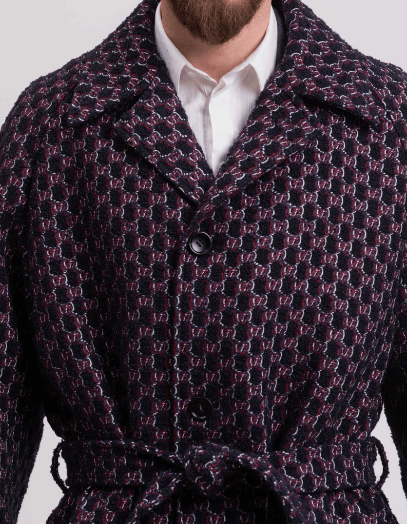 Gucci GUCCI Monogram Tweed Coat Size US L / EU 52-54 / 3 - 4 Thumbnail