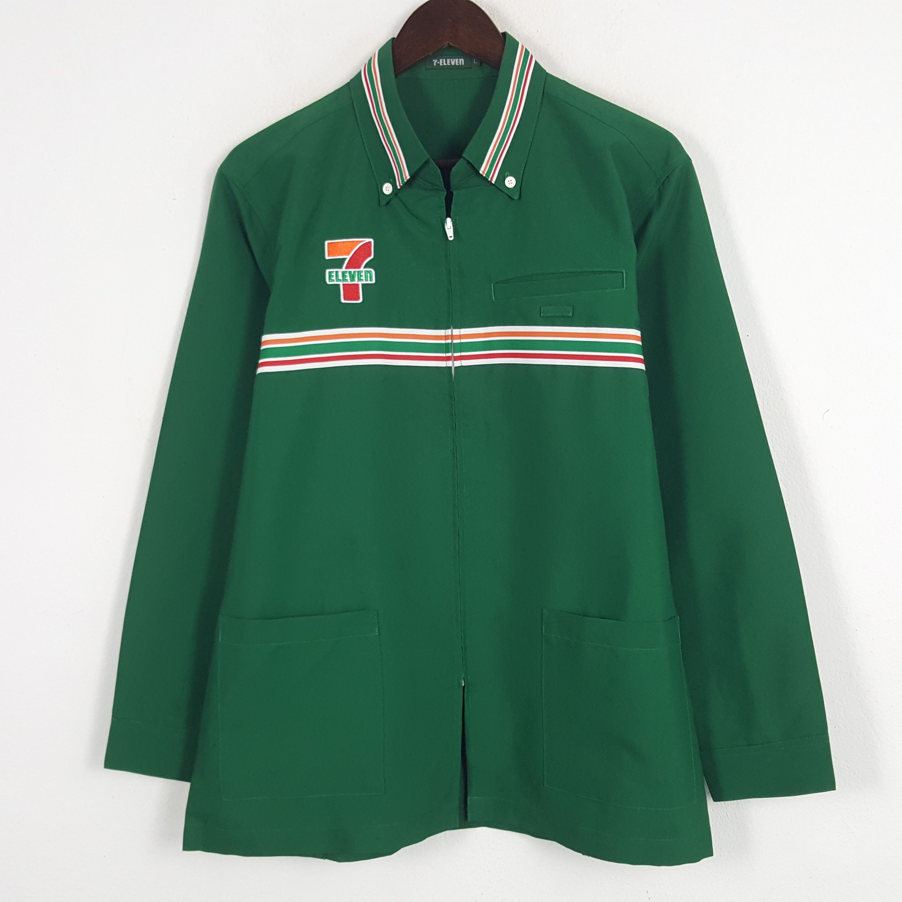 Japanese Brand × Vintage Vintage 7 Eleven Embroidery Logo Worker Ziper Jacket Size US M / EU 48-50 / 2 - 3 Thumbnail