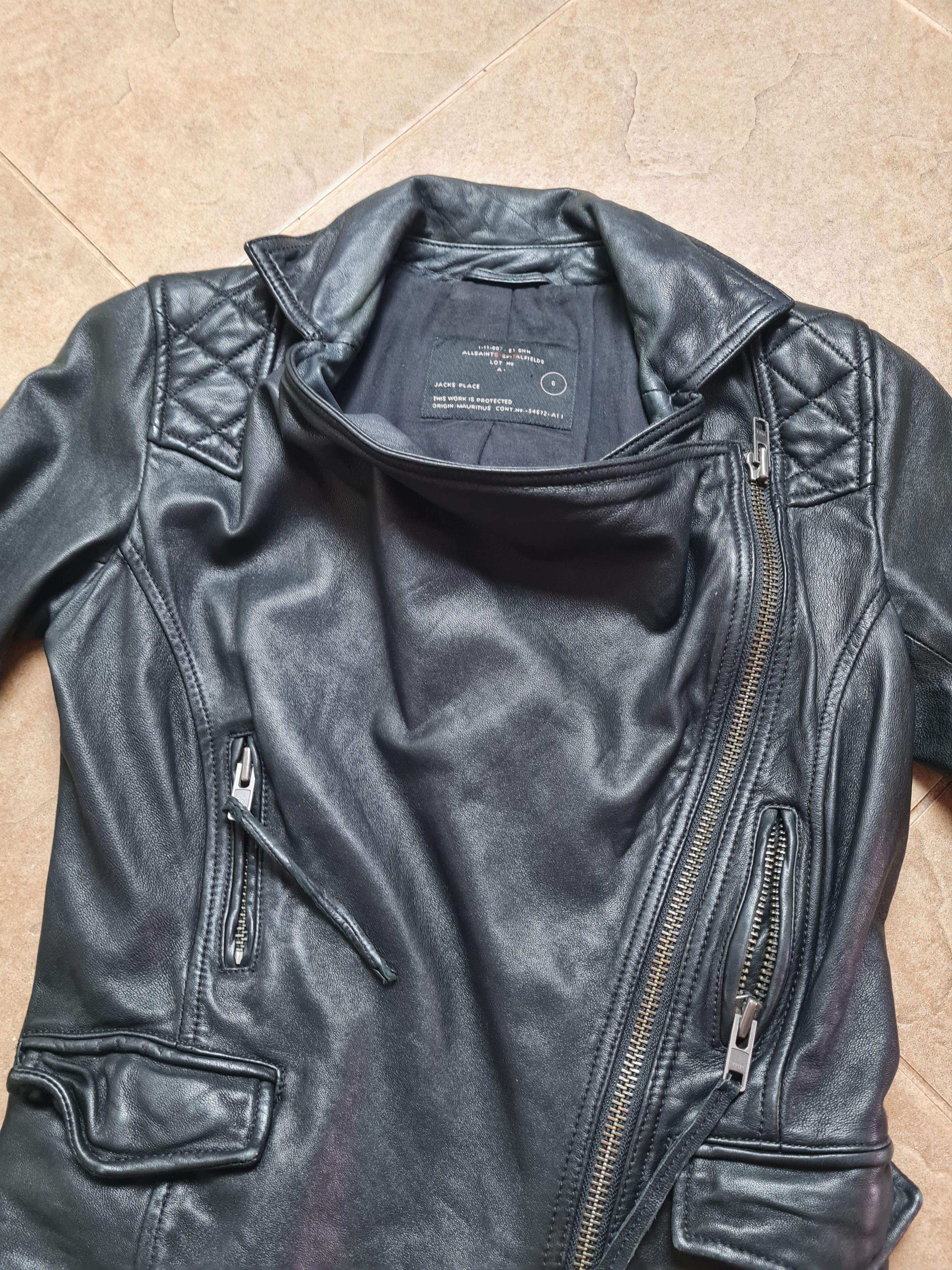 Allsaints VINTAGE ALL SAINTS STANTON LEATHER JACKET BLACK SIZE 6 Size M / US 6-8 / IT 42-44 - 9 Thumbnail
